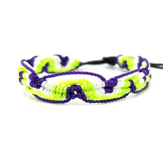 An adjustable Super Silver Colorful Friendship Bracelet, perfect for everyday style, displayed on a white background.