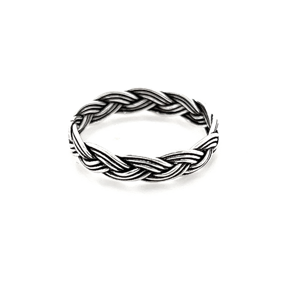 
                  
                    A Triple Strand Braided Bands by Super Silver with a touch of vintage allure on a white background.
                  
                