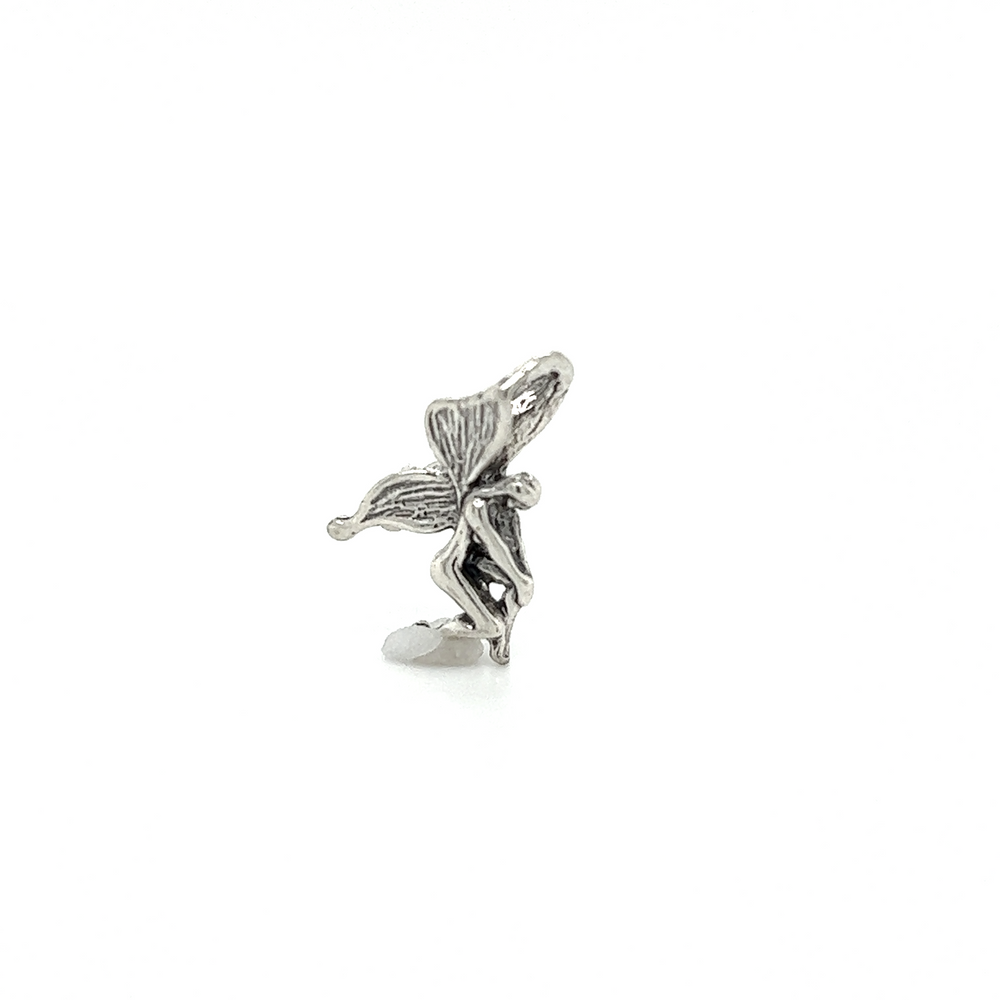 
                  
                    A Super Silver Fairy Charms butterfly ring on a white background, radiating enchantment and magic.
                  
                