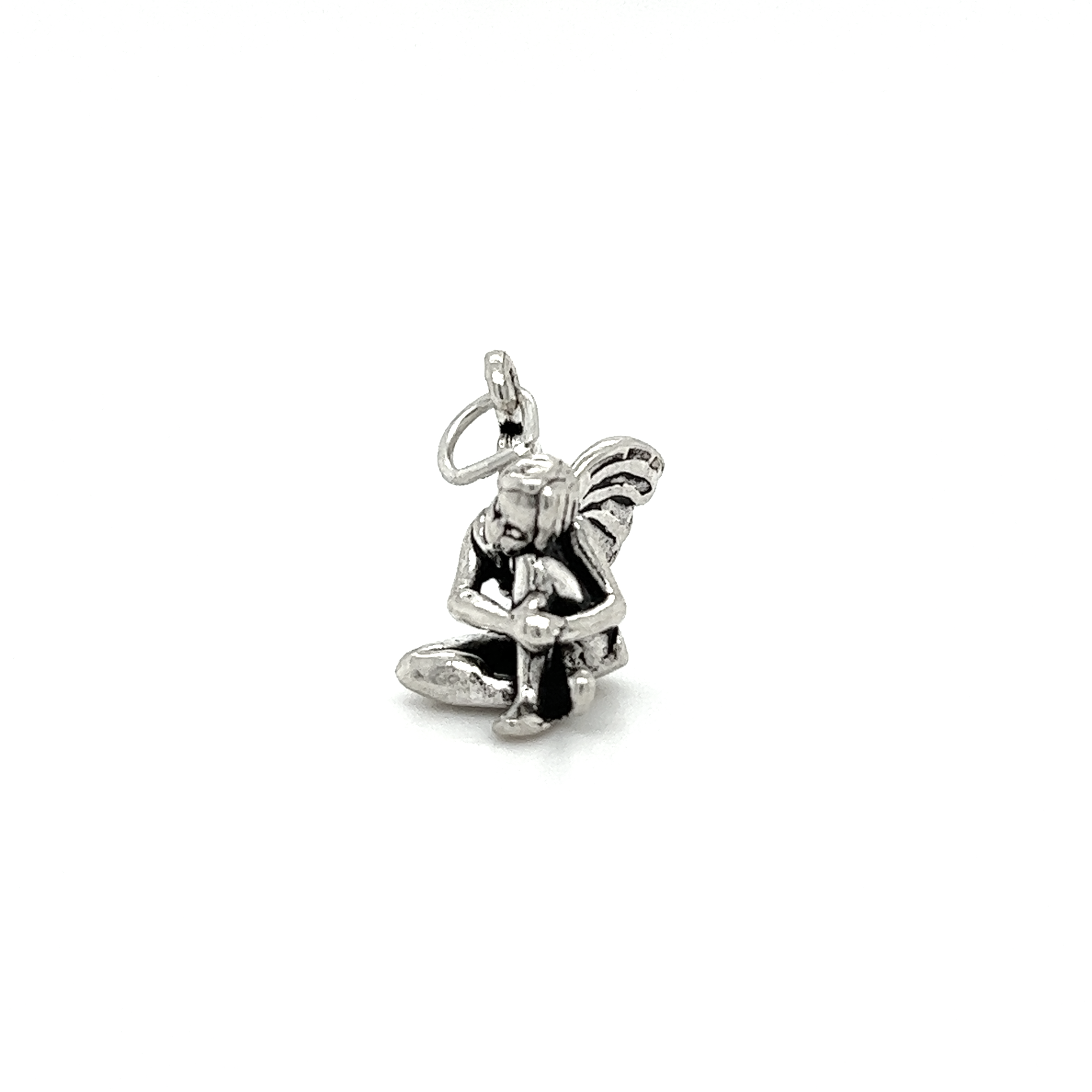 A Super Silver Fairy Charm with a touch of enchantment on a white background.