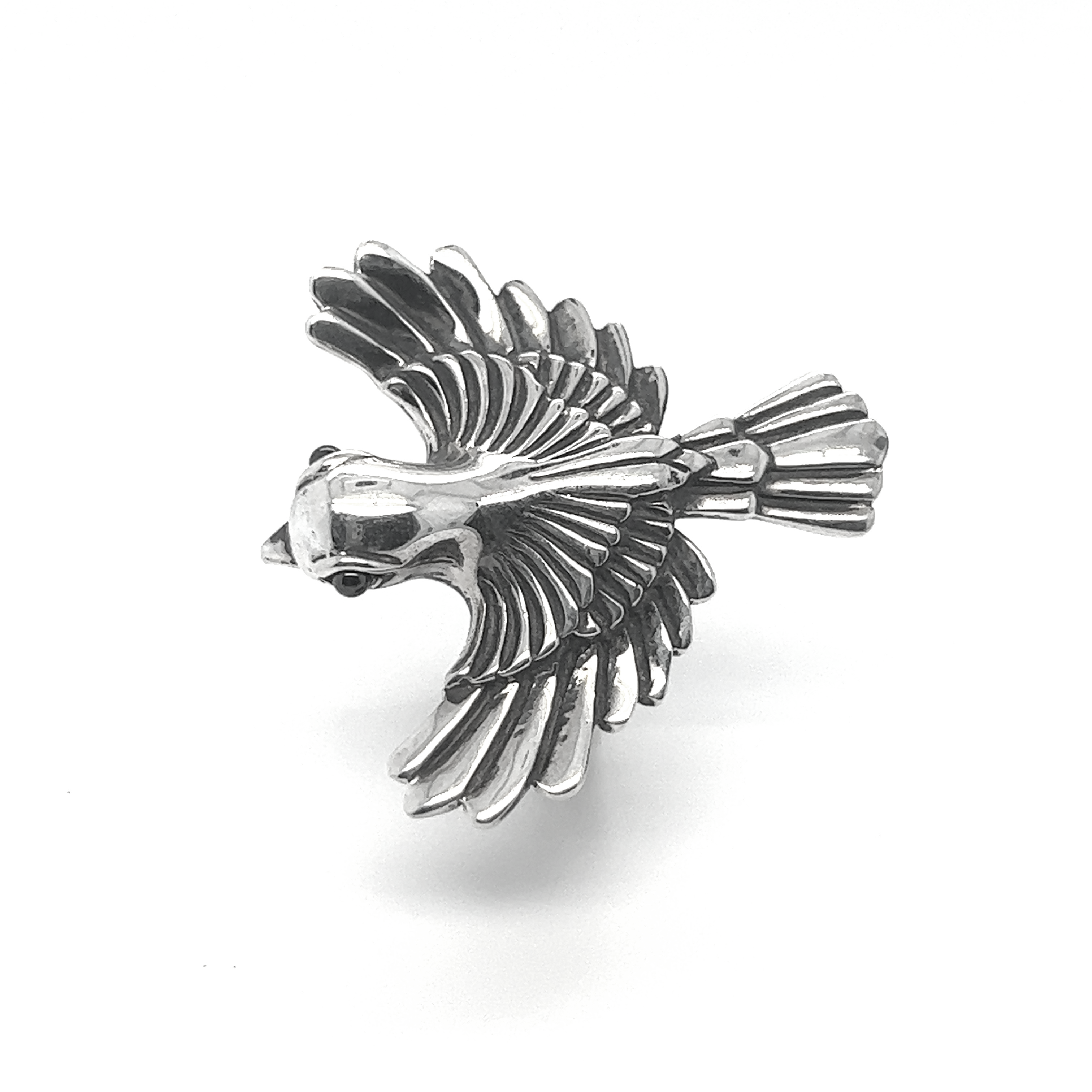 A designer Statement Sparrow Ring on a white background.