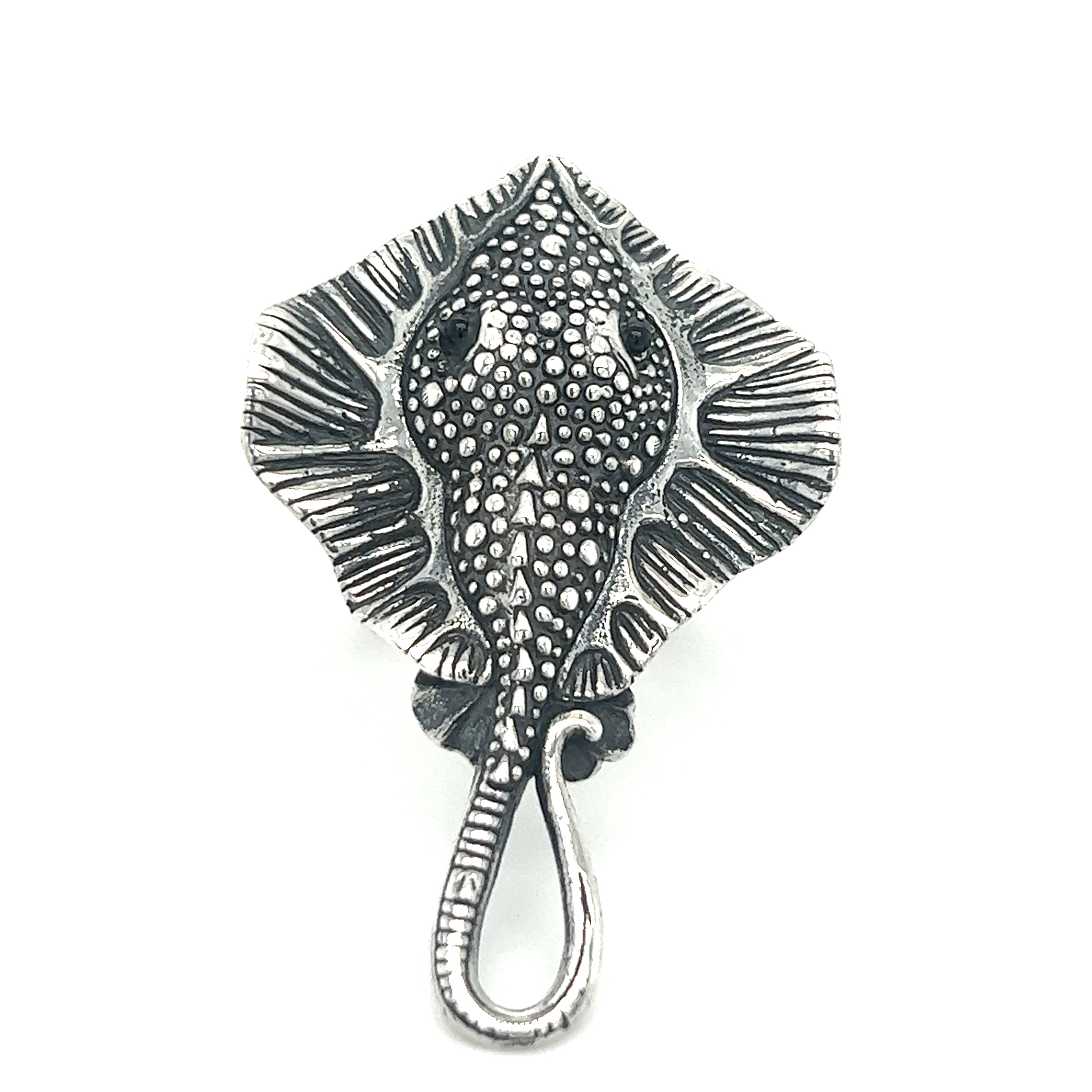A sterling silver Statement Stingray Ring, inspired by the ocean in Santa Cruz.