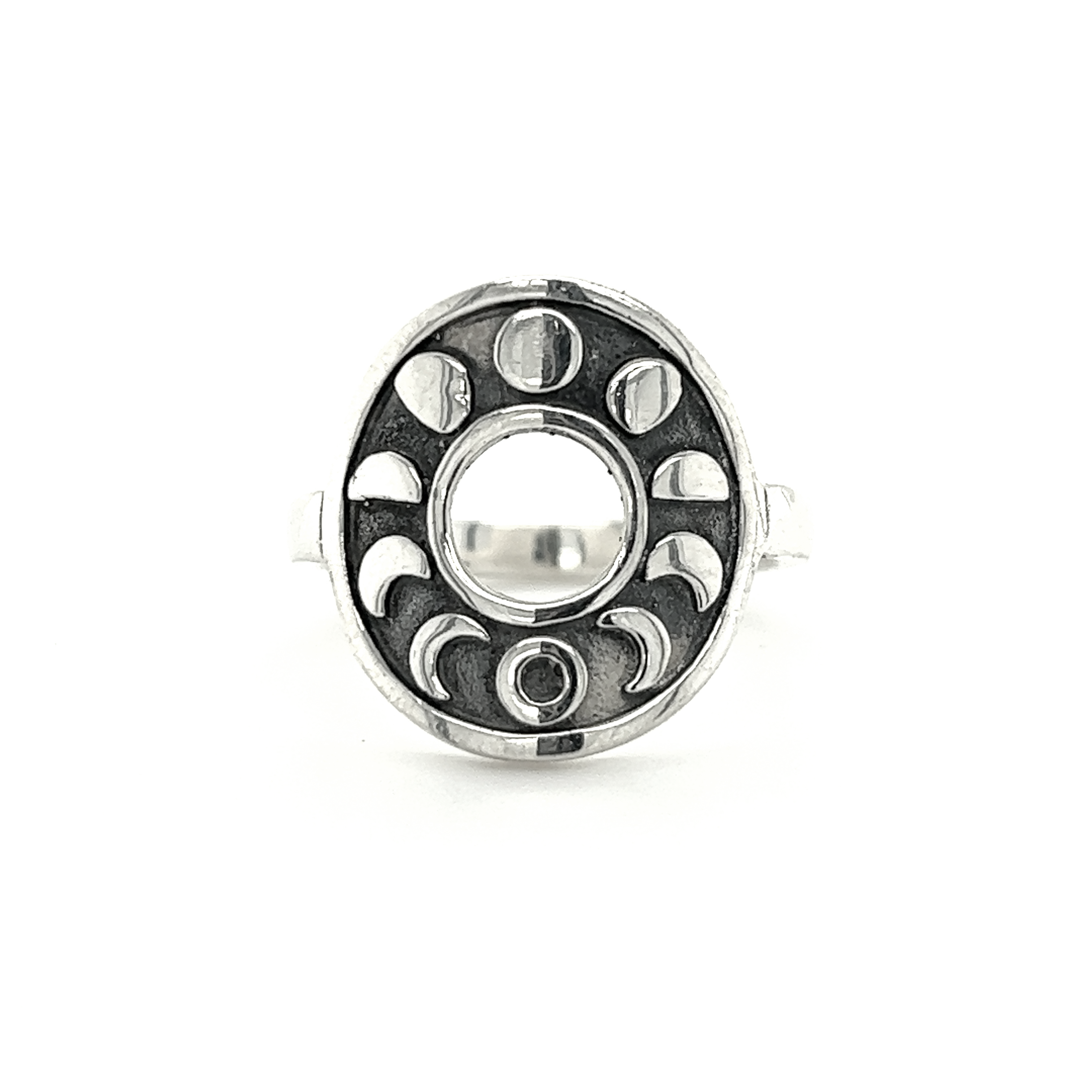 A Striking Circular Moon Phases Ring with a mystical energy by Super Silver.
