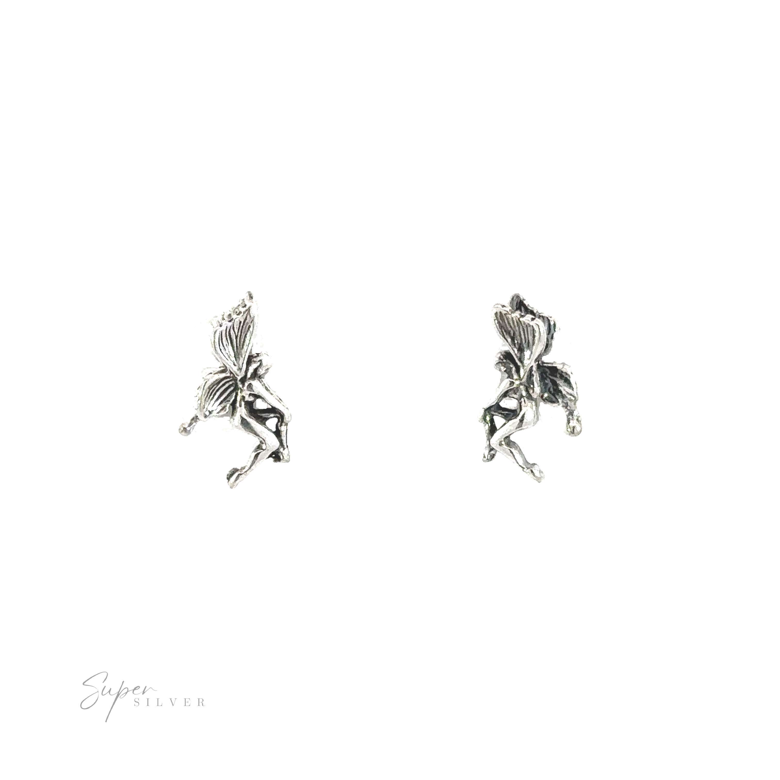 A pair of Fairy Studs on a white background, radiating enchantment.
