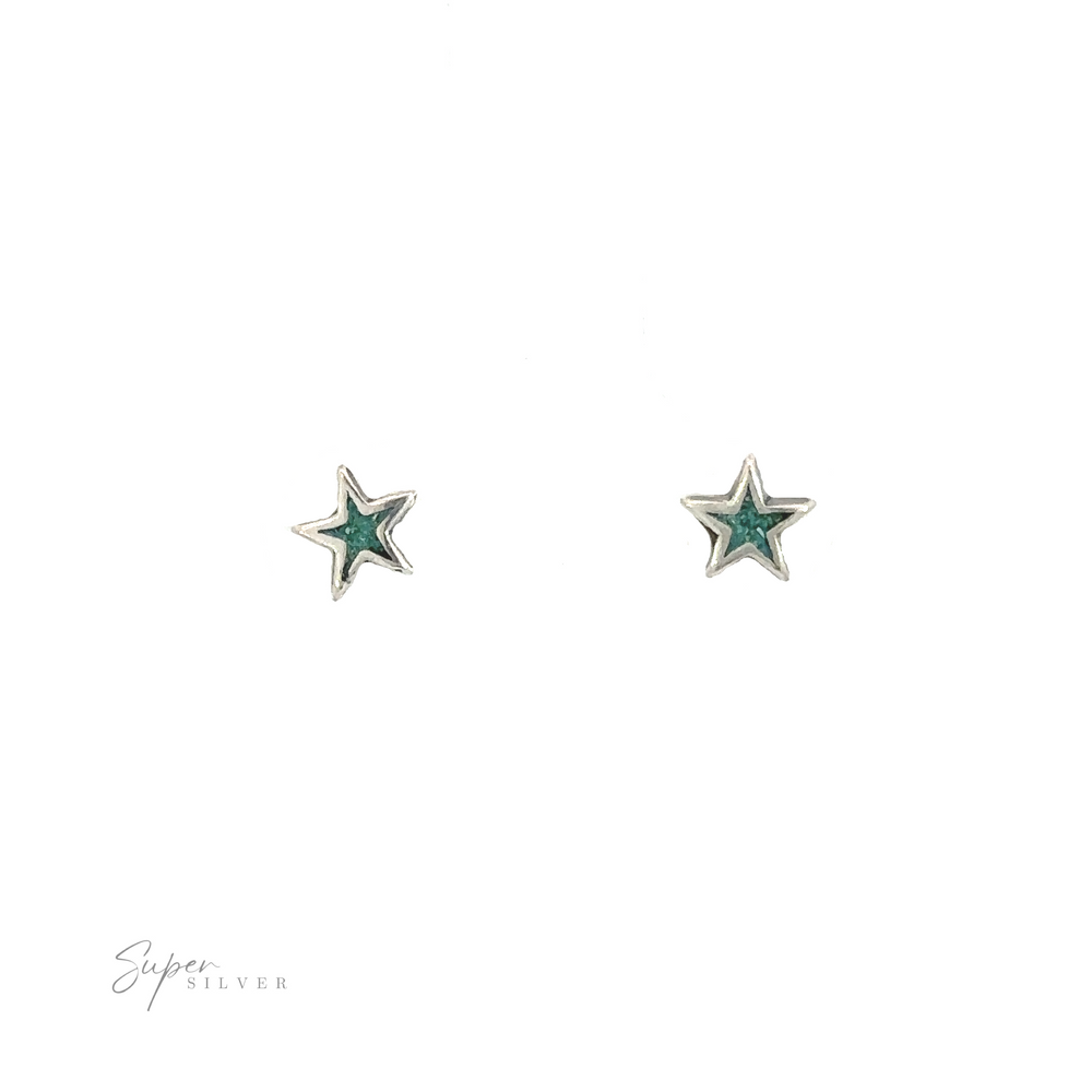 Celestial elegance meets Tiny Turquoise Star Studs.