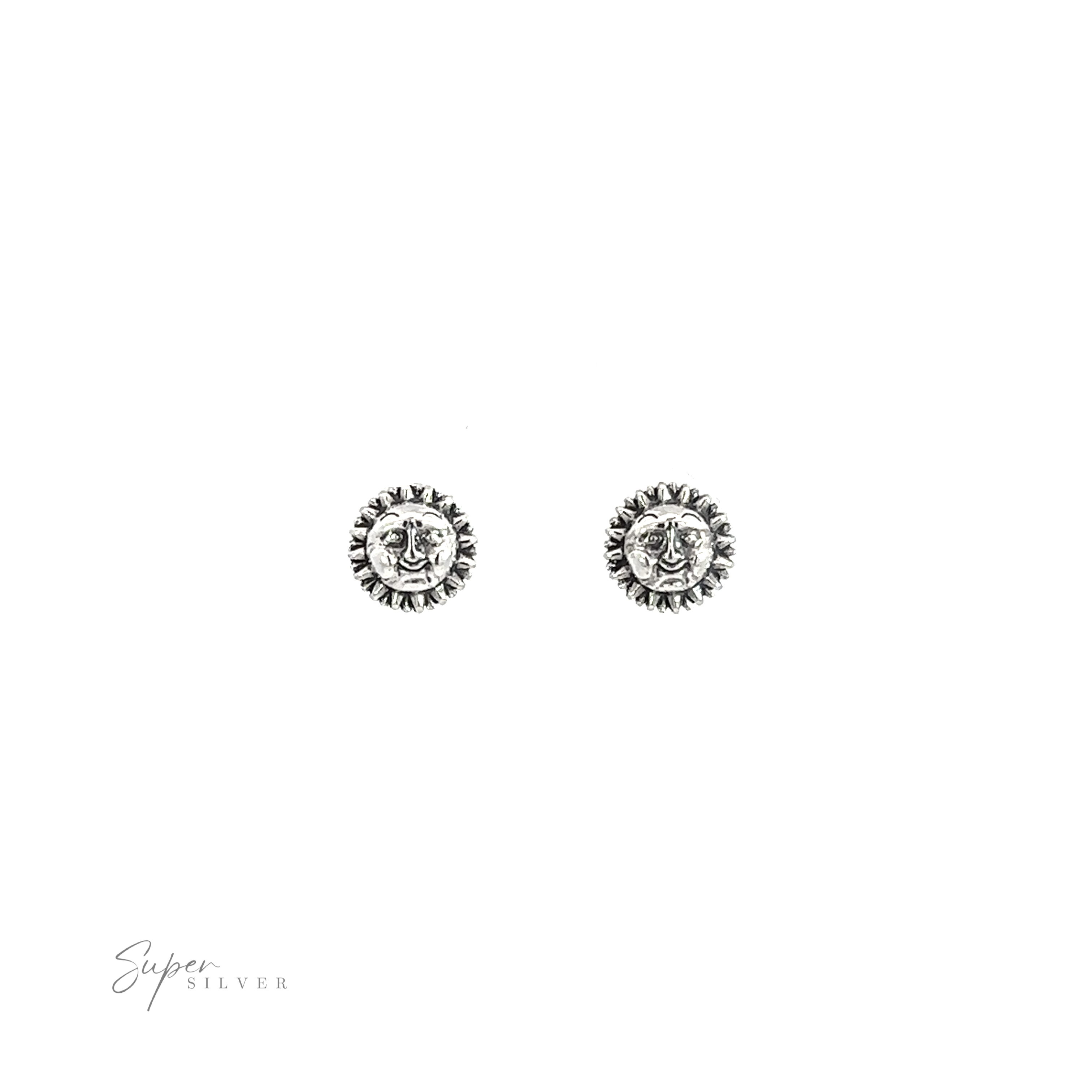 A pair of Sun with Face Studs.