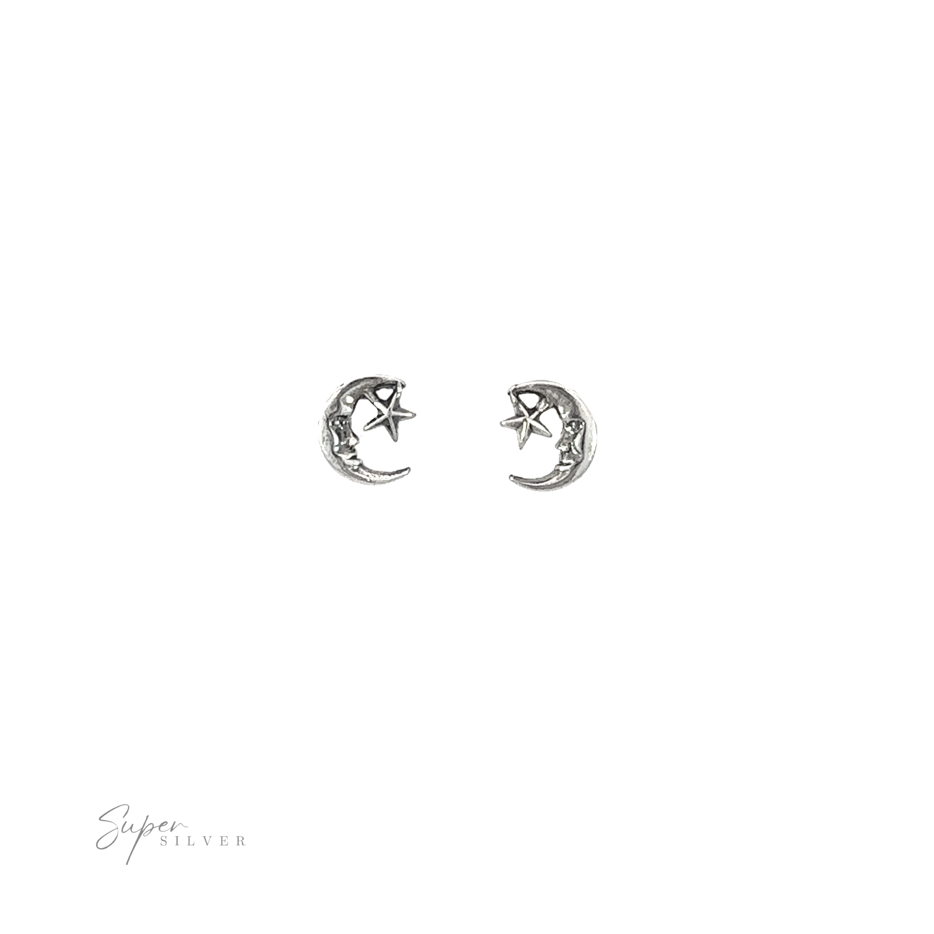 Charming accessories with celestial allure - Moon and Star Studs.