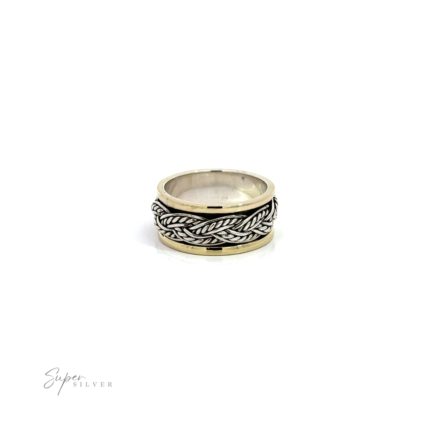 
                  
                    A Handmade Rope Spinner Ring with a spinning silver rope design.
                  
                
