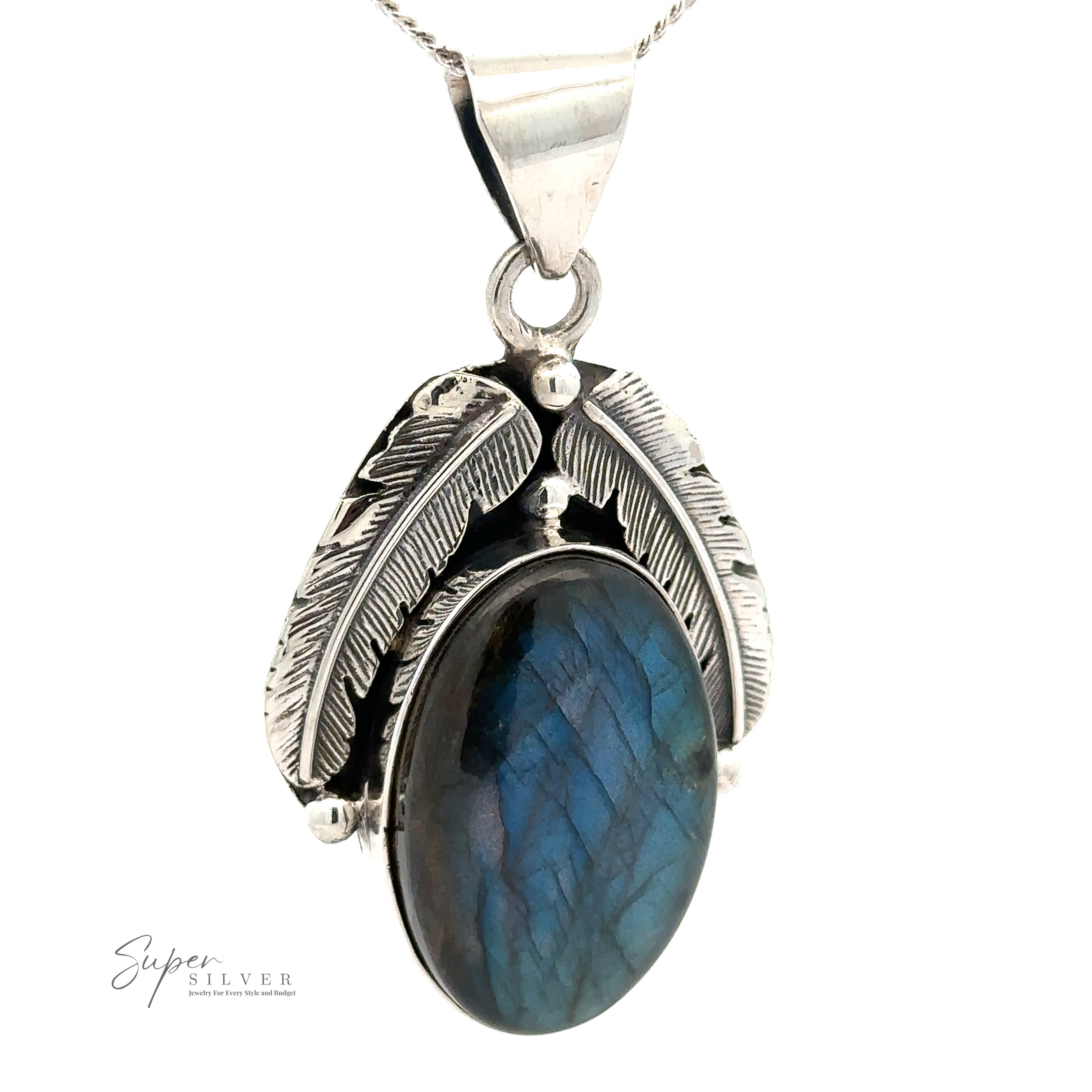 Stunning 925 outlet Sterling Silver Labradorite Necklace