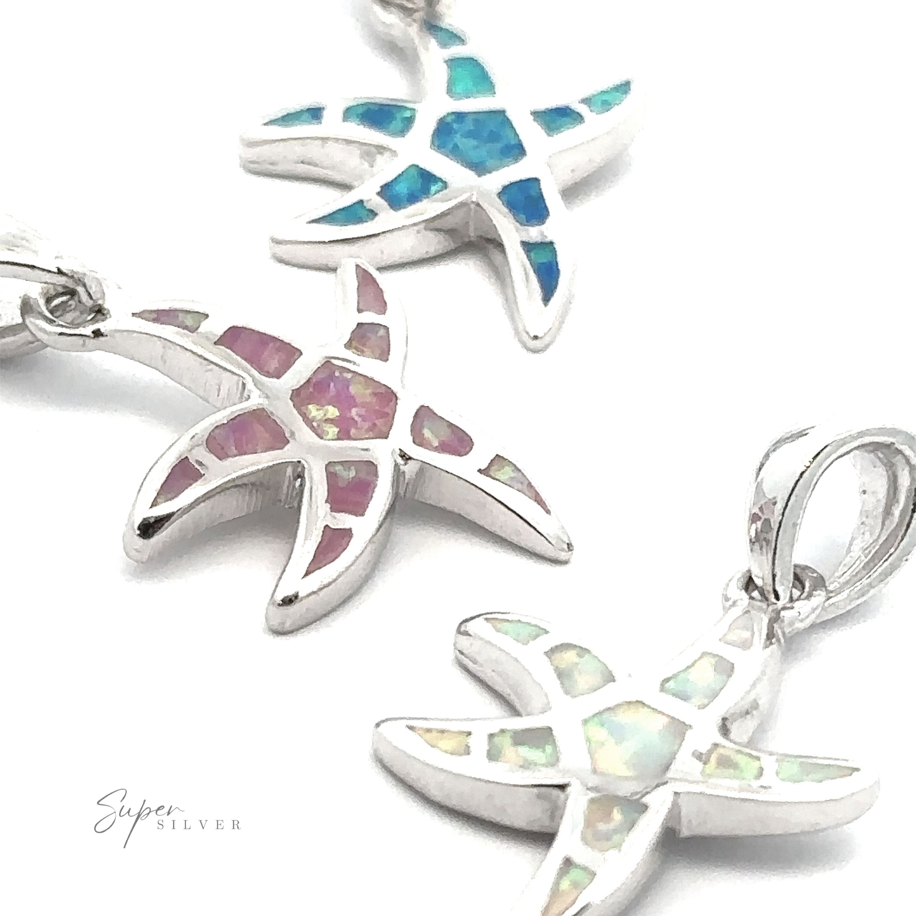Lab-Created Opal Sea Star Pendant