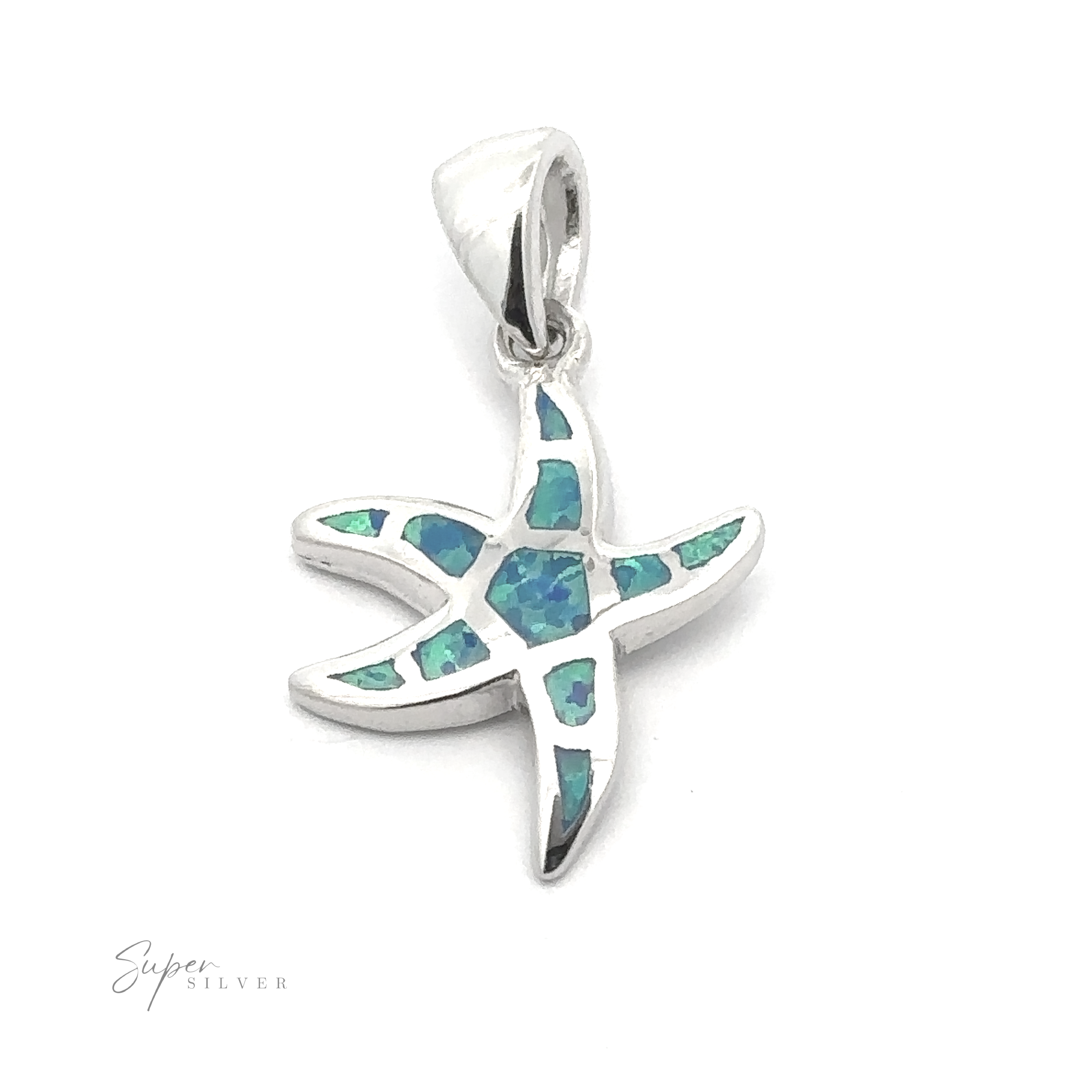Lab-Created Opal Sea Star Pendant