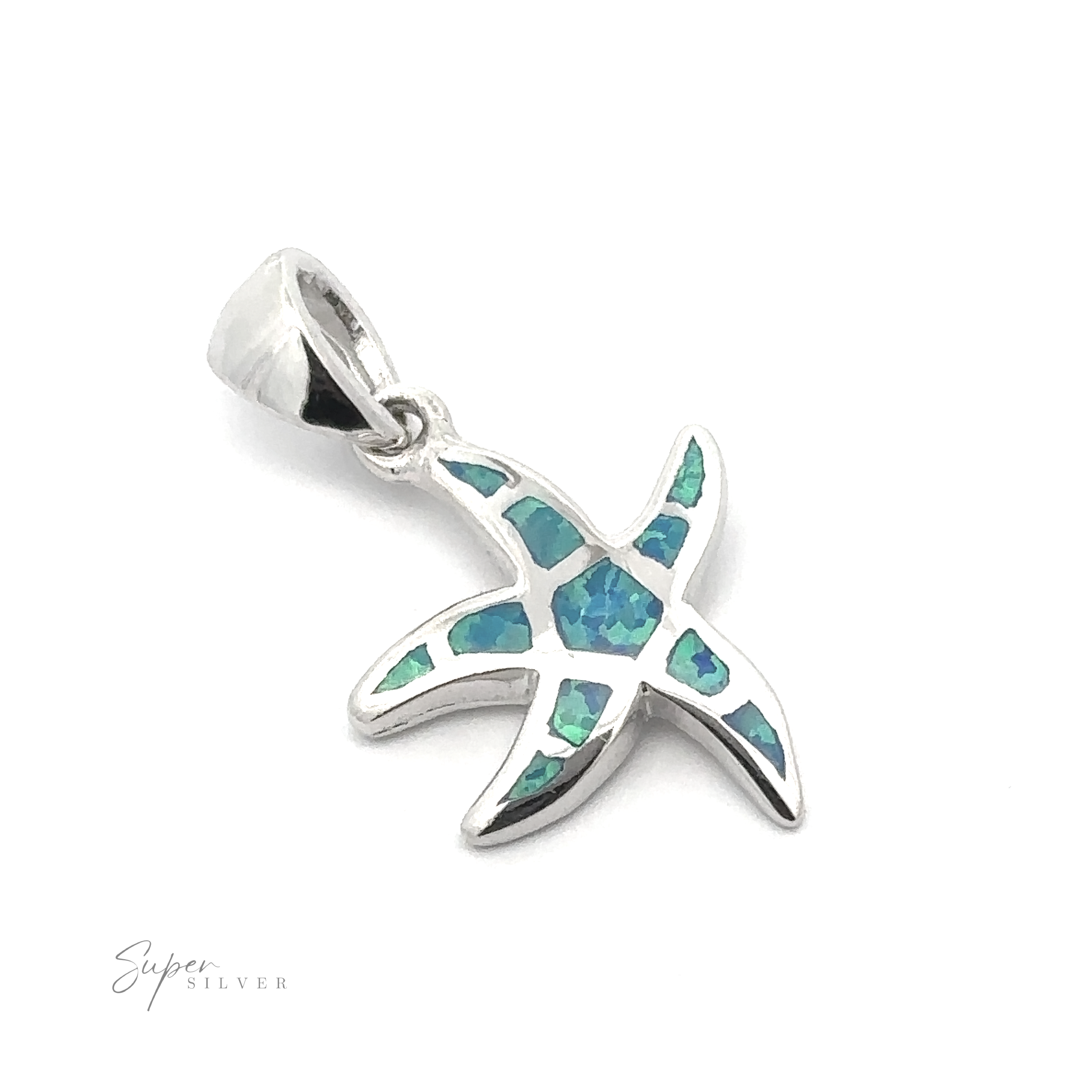 Lab-Created Opal Sea Star Pendant
