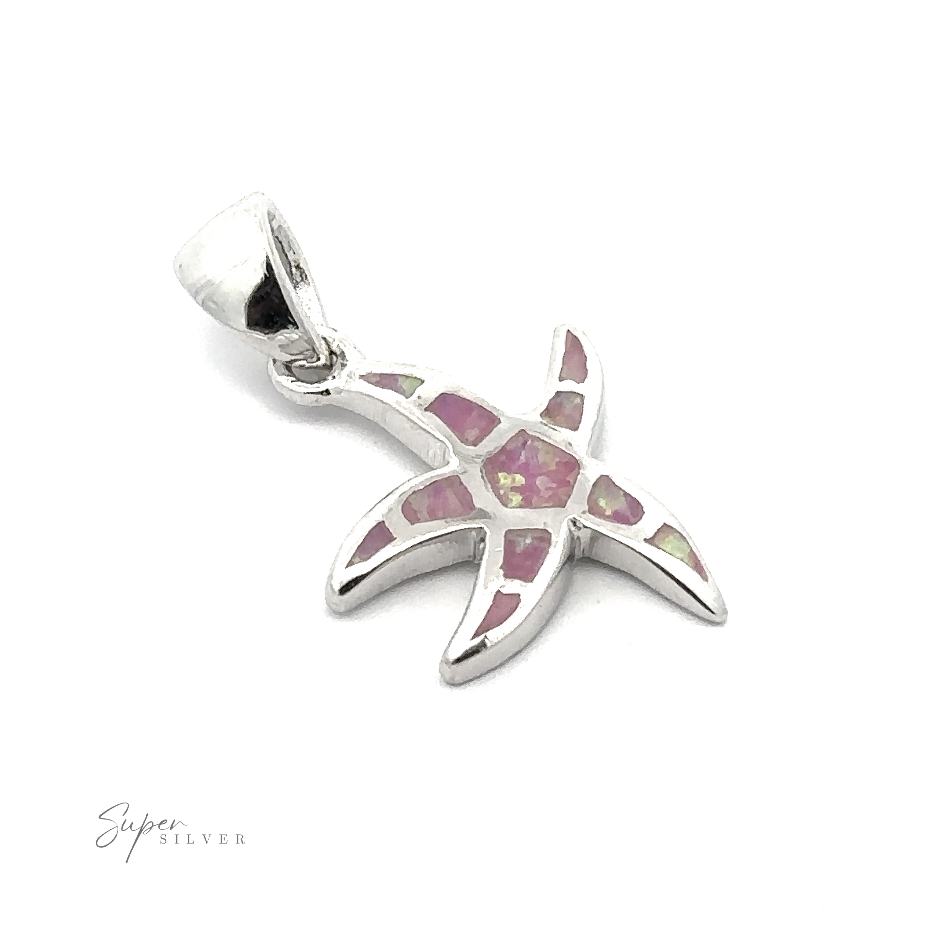 Lab-Created Opal Sea Star Pendant