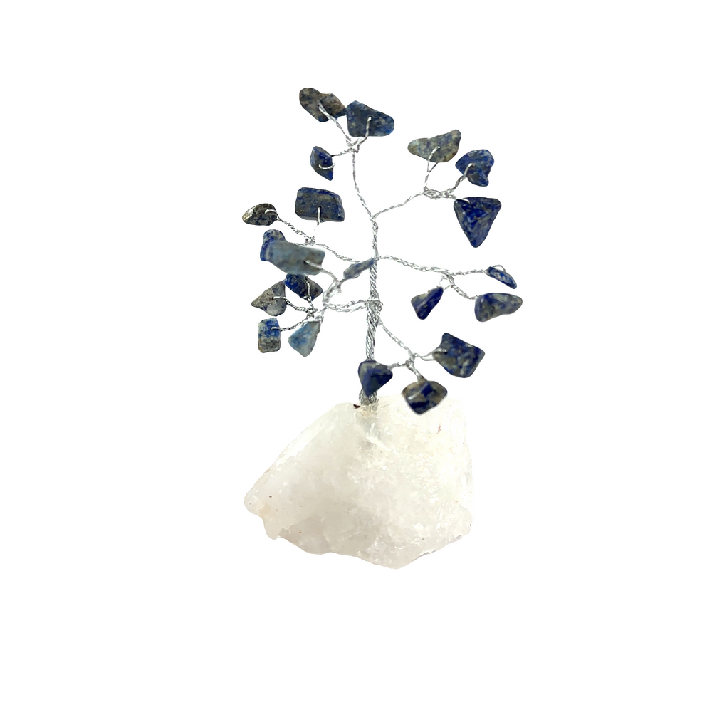 A stunning Delicate Wire Tree with Gemstones sculpture, perfect for home decor.