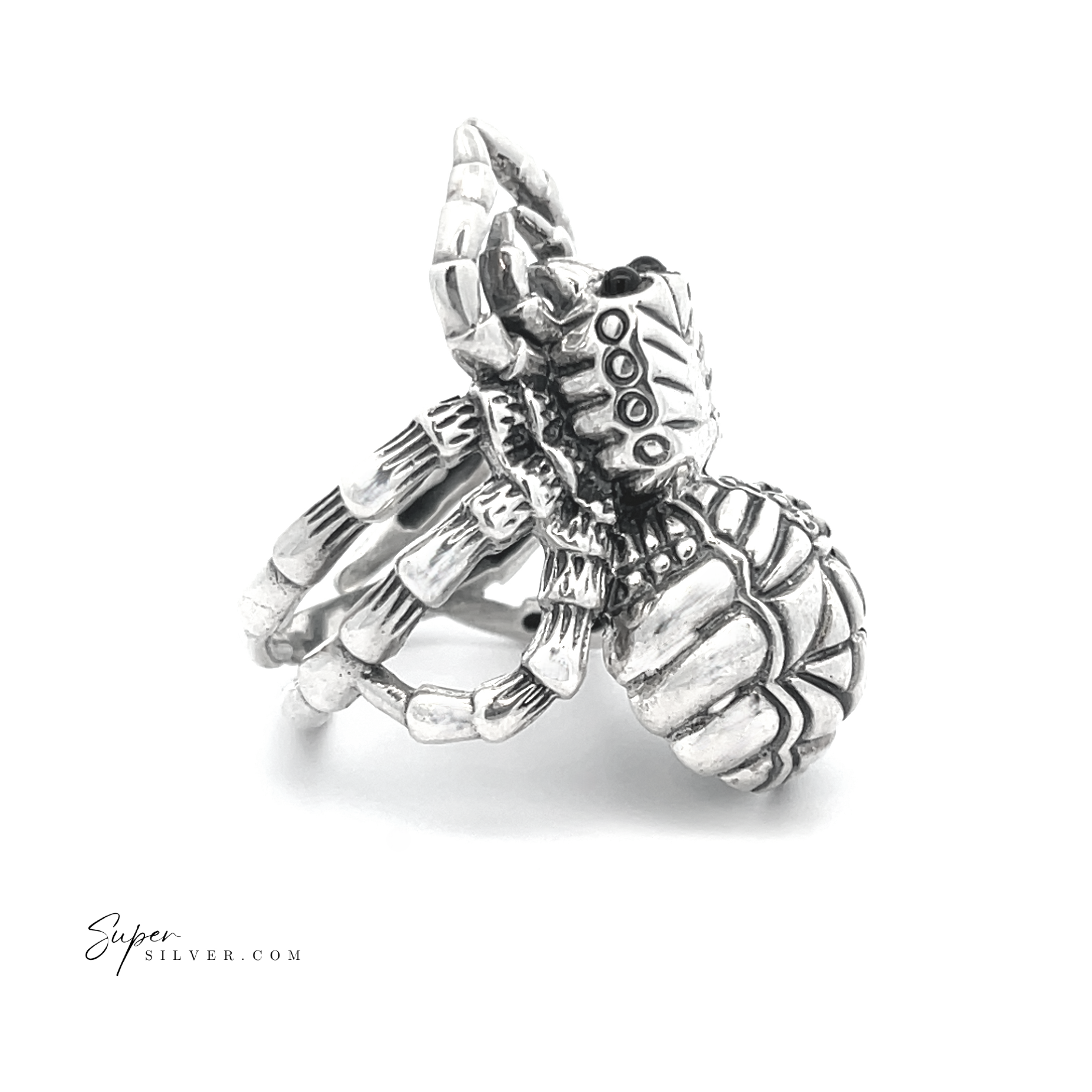 Adjustable Statement Spider Ring crafted in sterling silver, featuring intricate detailing that exemplifies exquisite handcrafted jewelry artistry.
