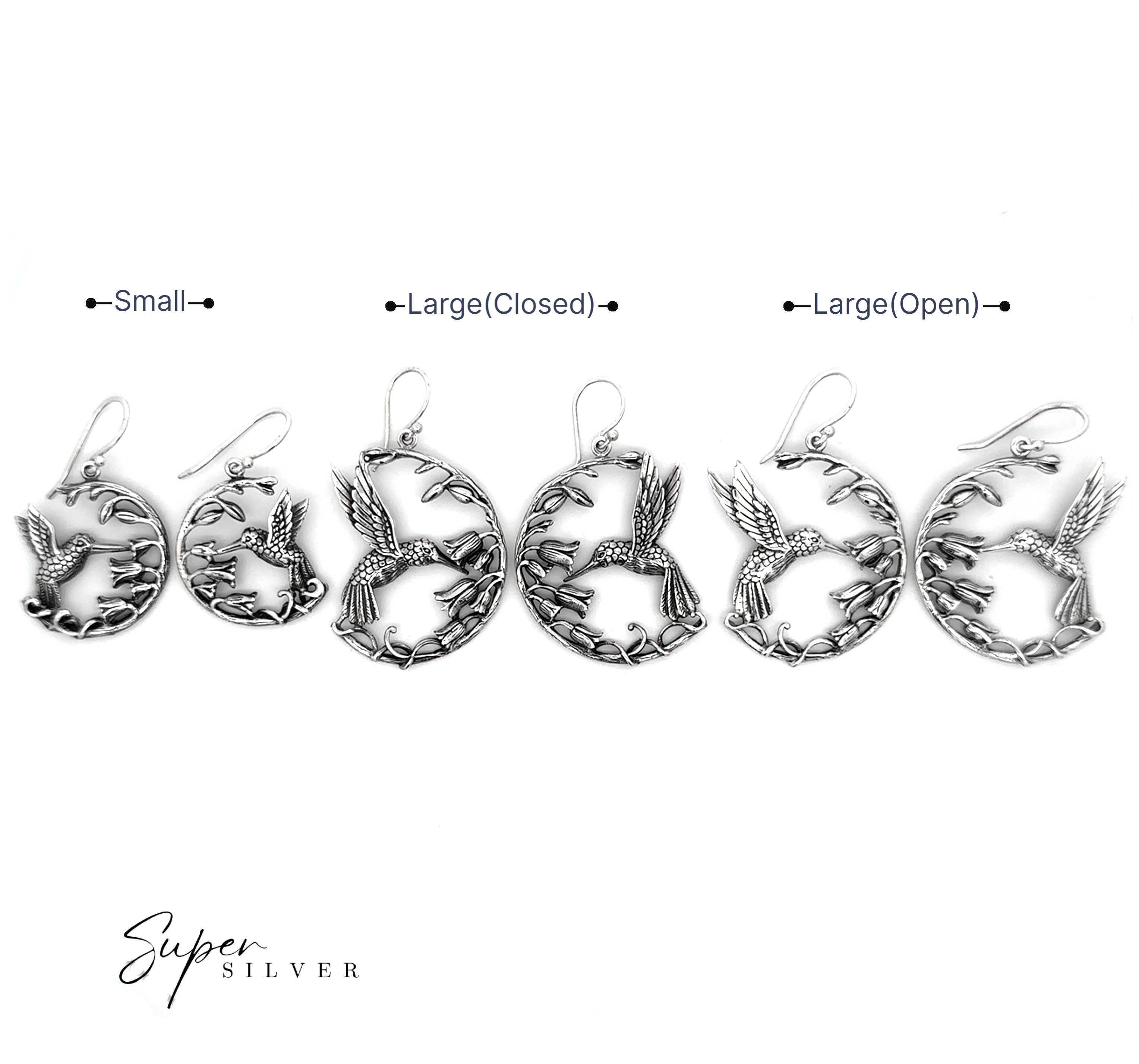 Floral Hummingbird Earrings