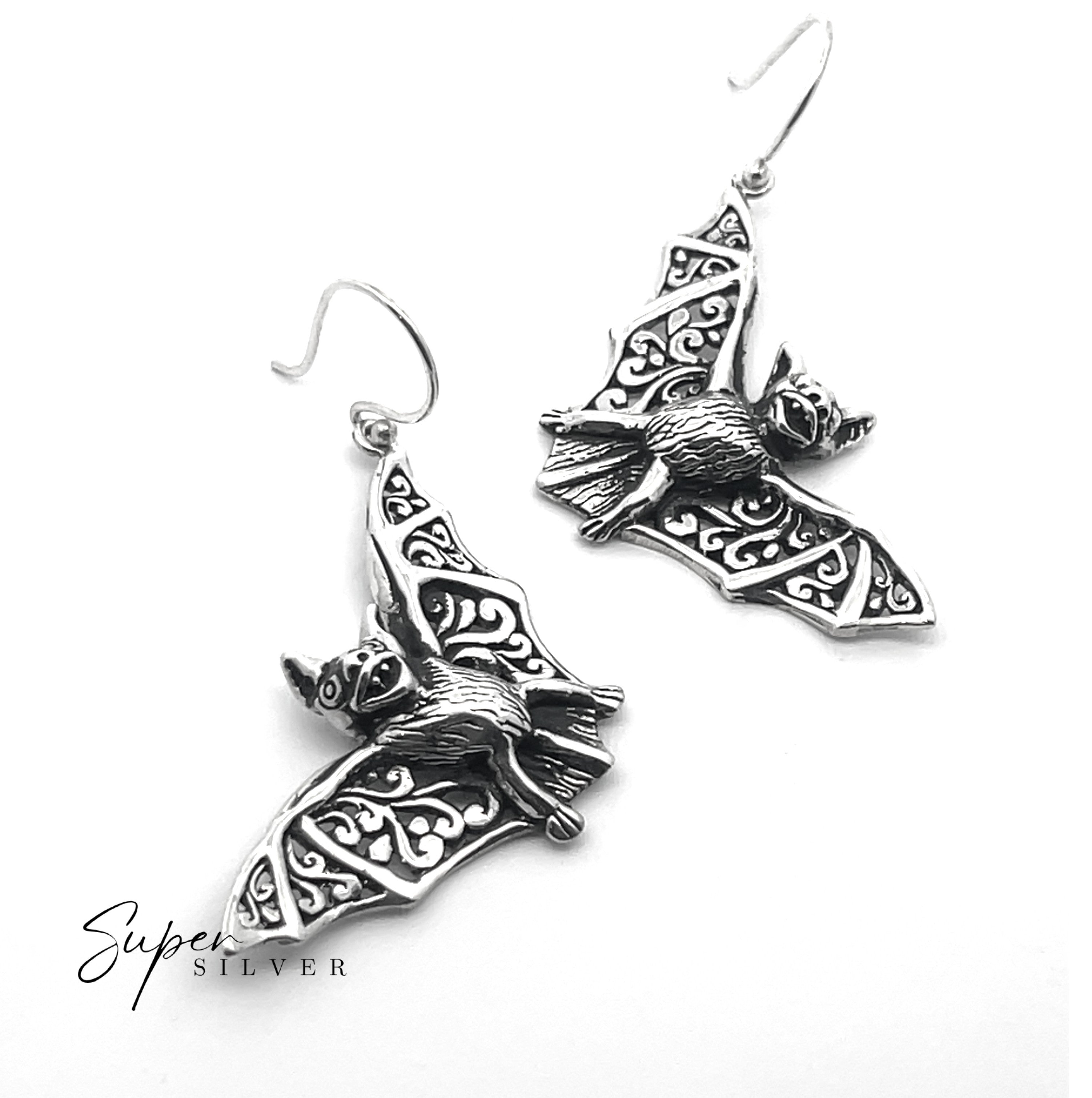 Filigree Bat Earrings