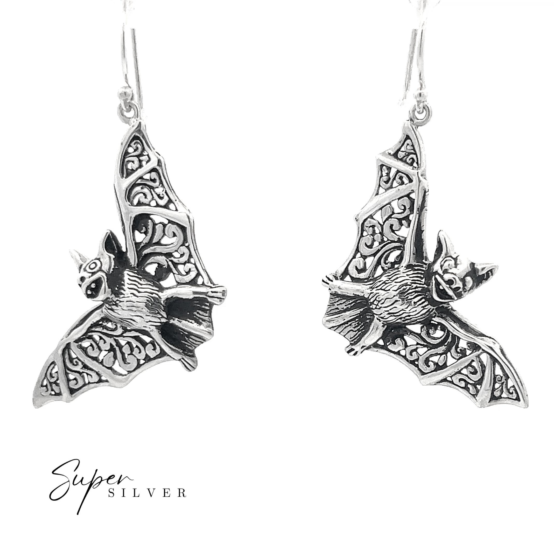 Filigree Bat Earrings