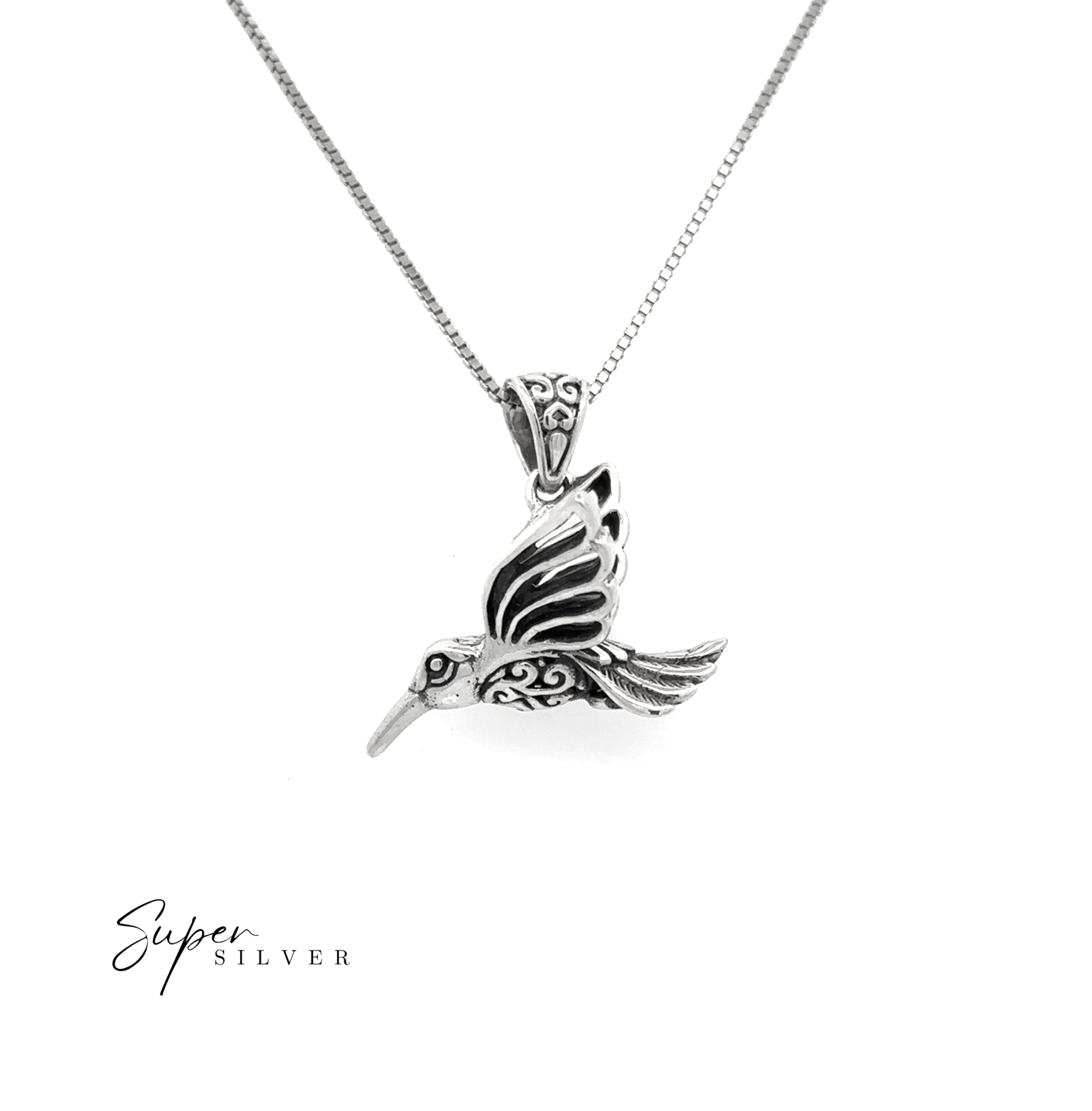 Filigree Humming Bird Pendant
