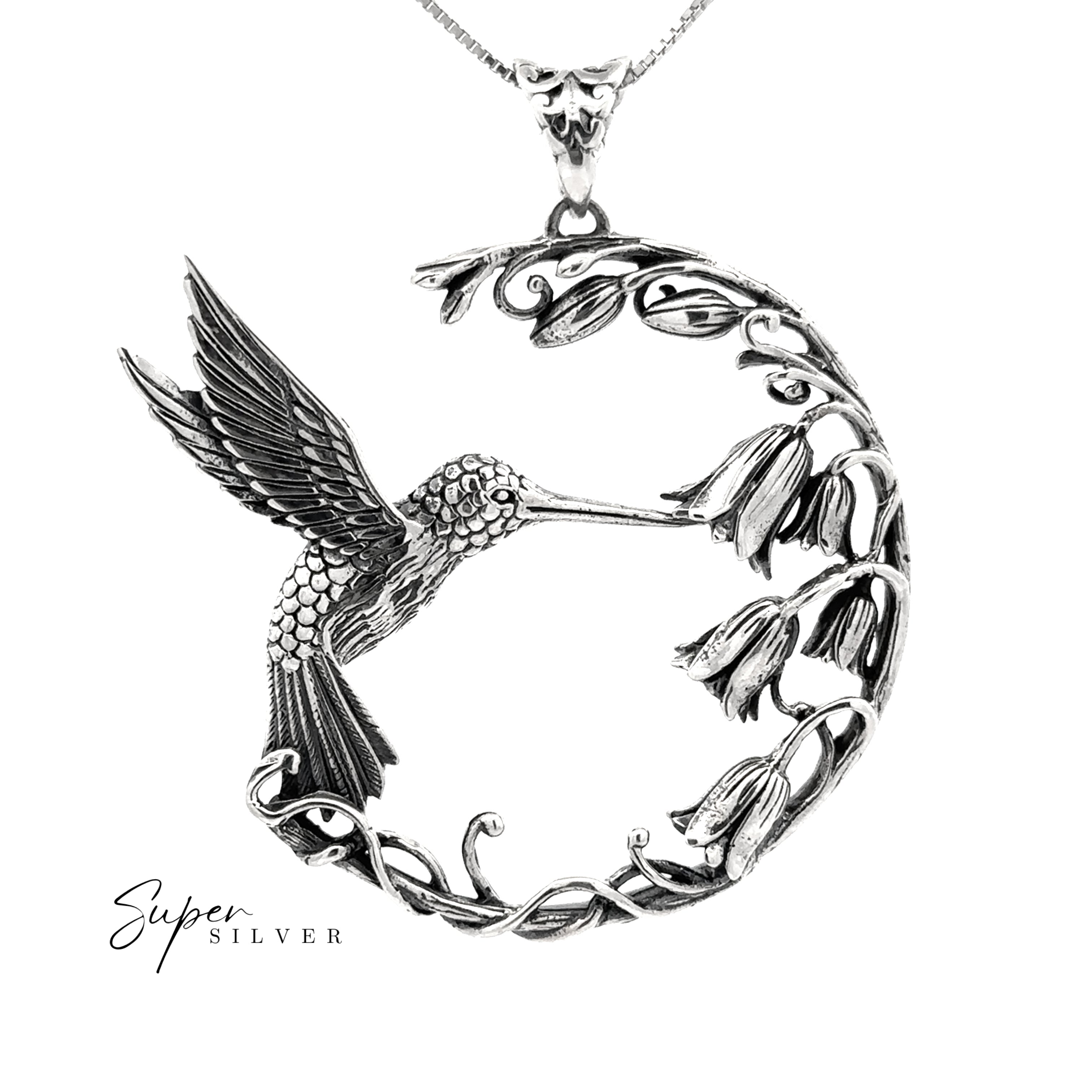 Pendentif Colibri Floral