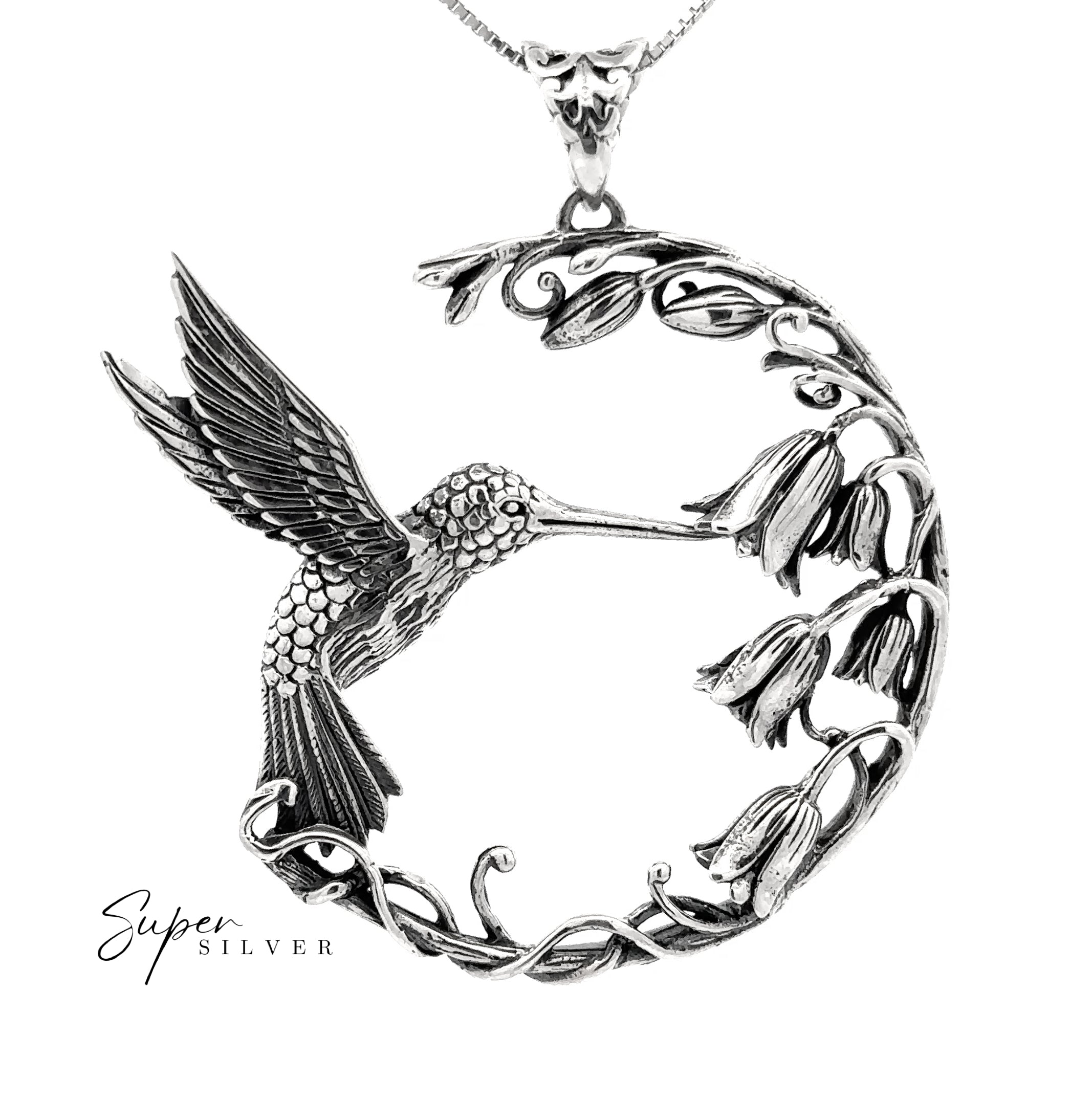 Pendentif Colibri Floral