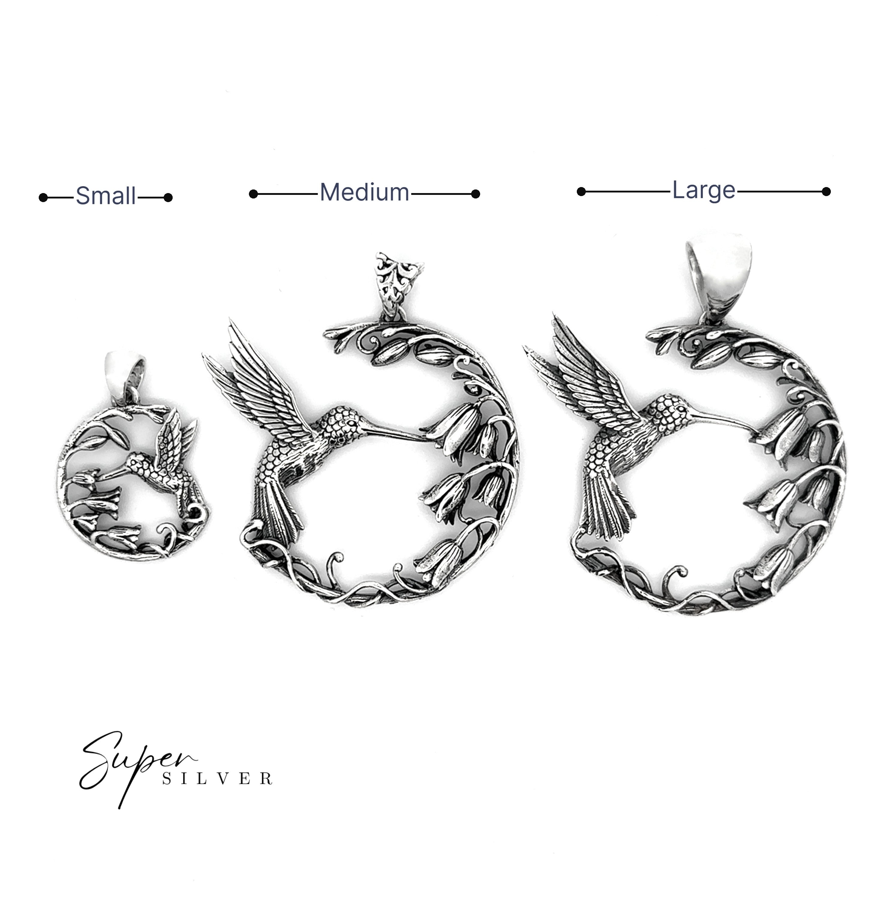 Pendentif Colibri Floral