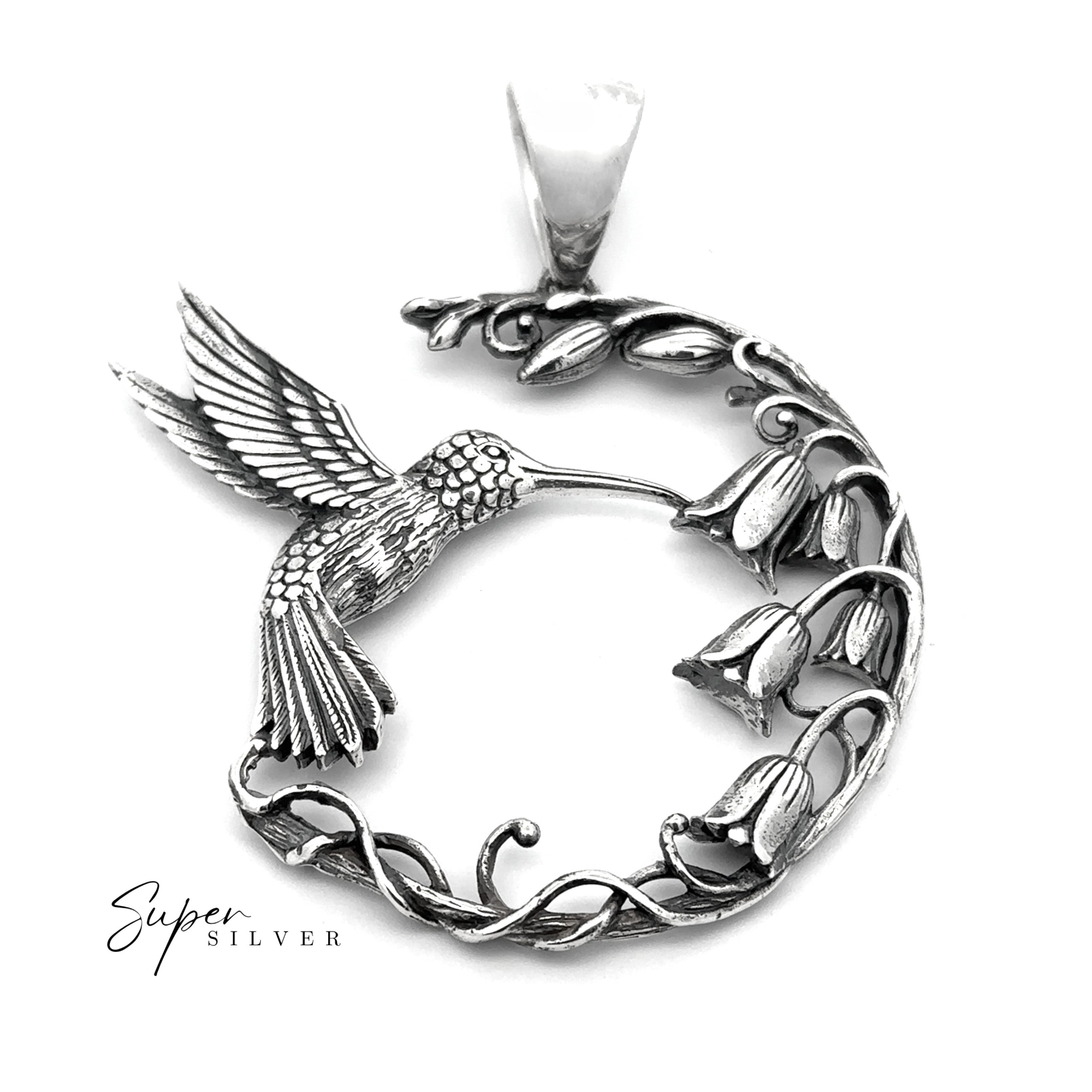 Pendentif Colibri Floral