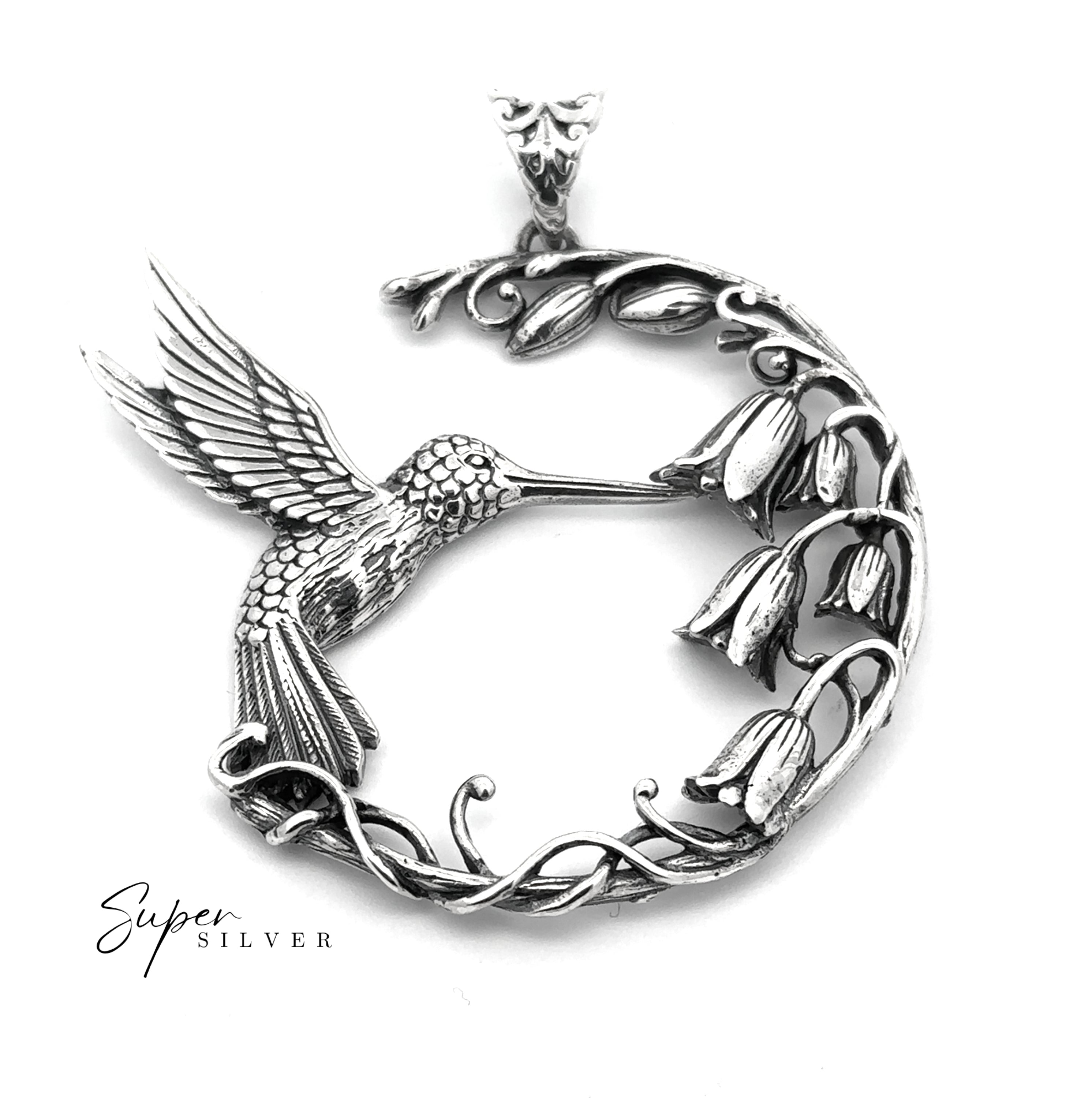 Pendentif Colibri Floral