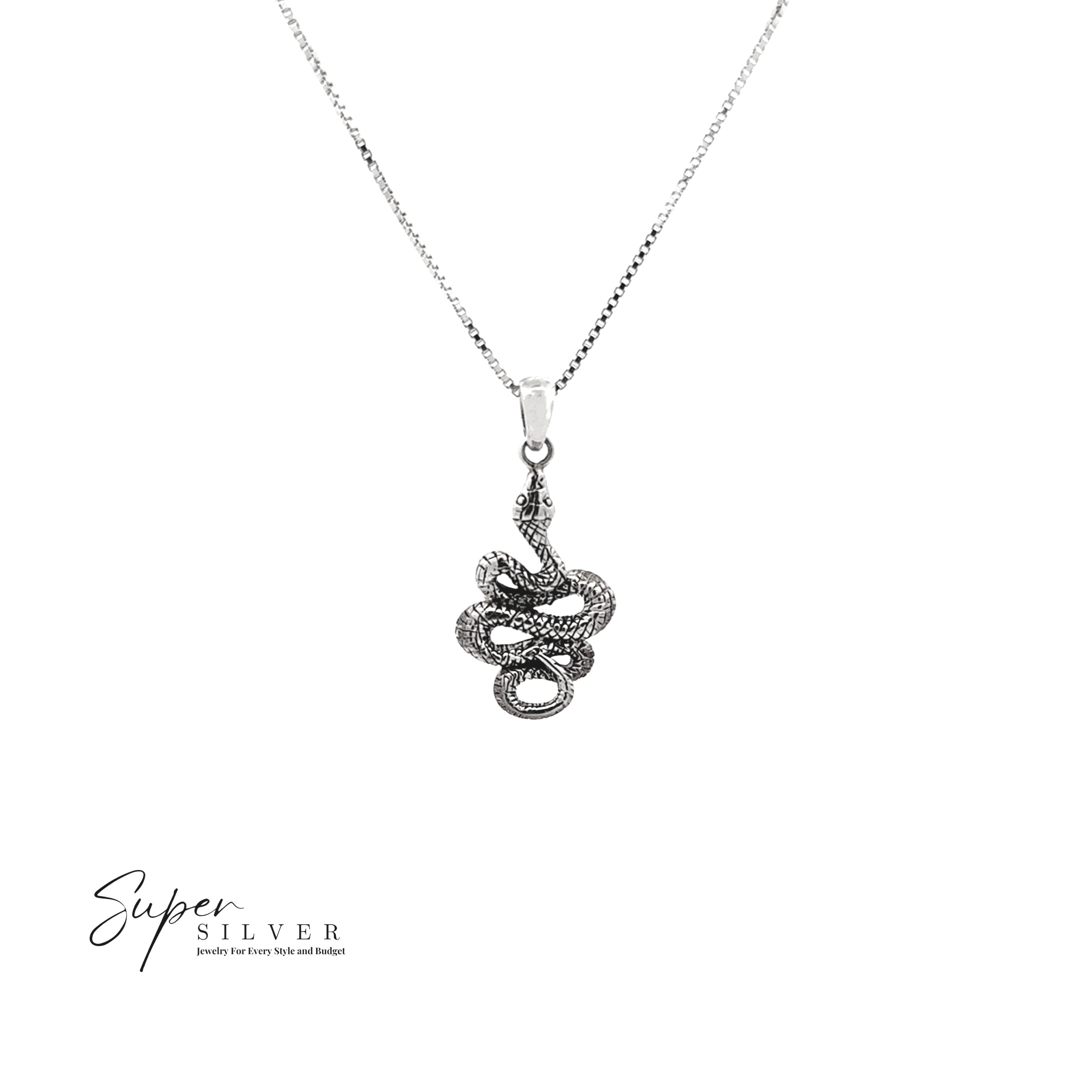 Pendentif serpent artisanal