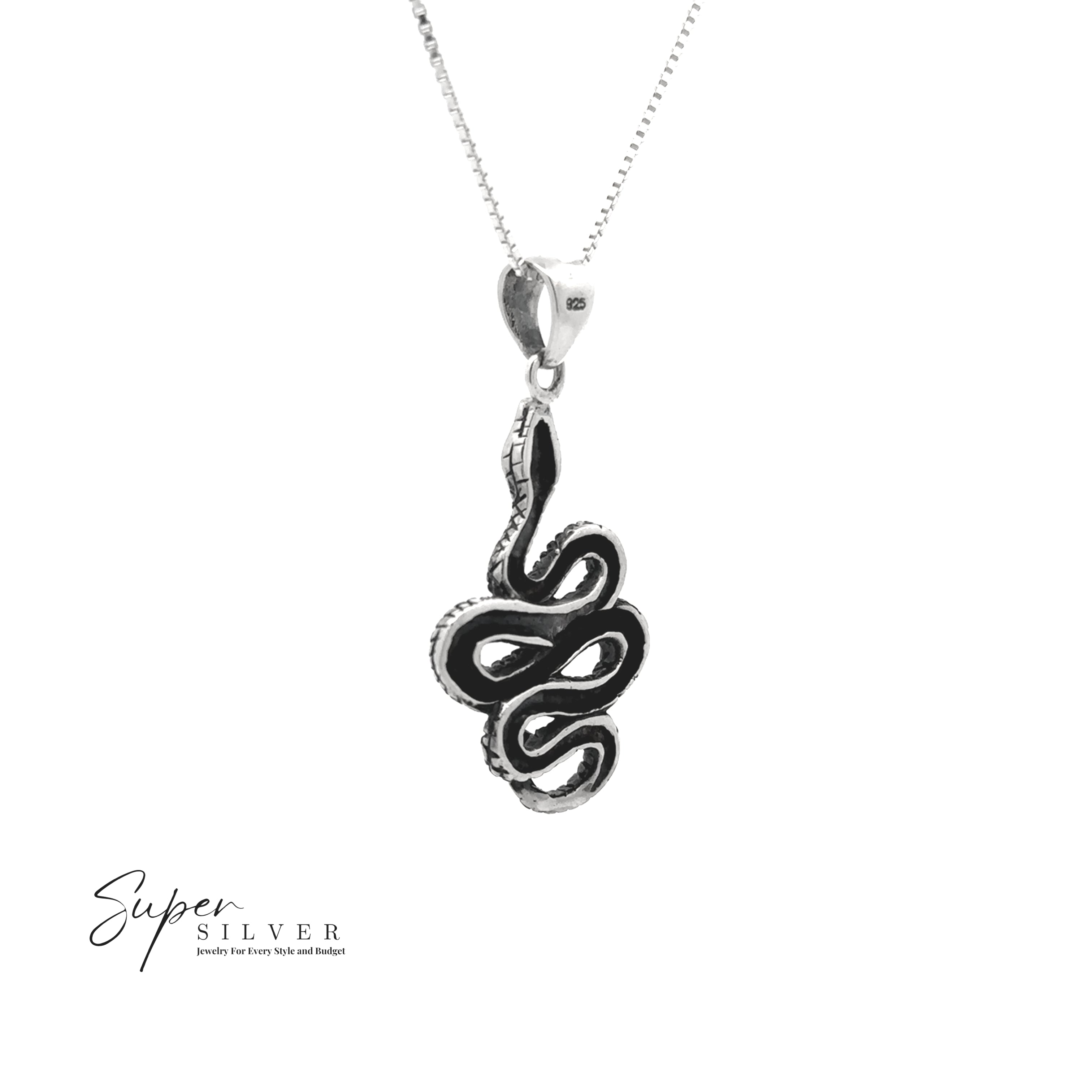 Pendentif serpent artisanal