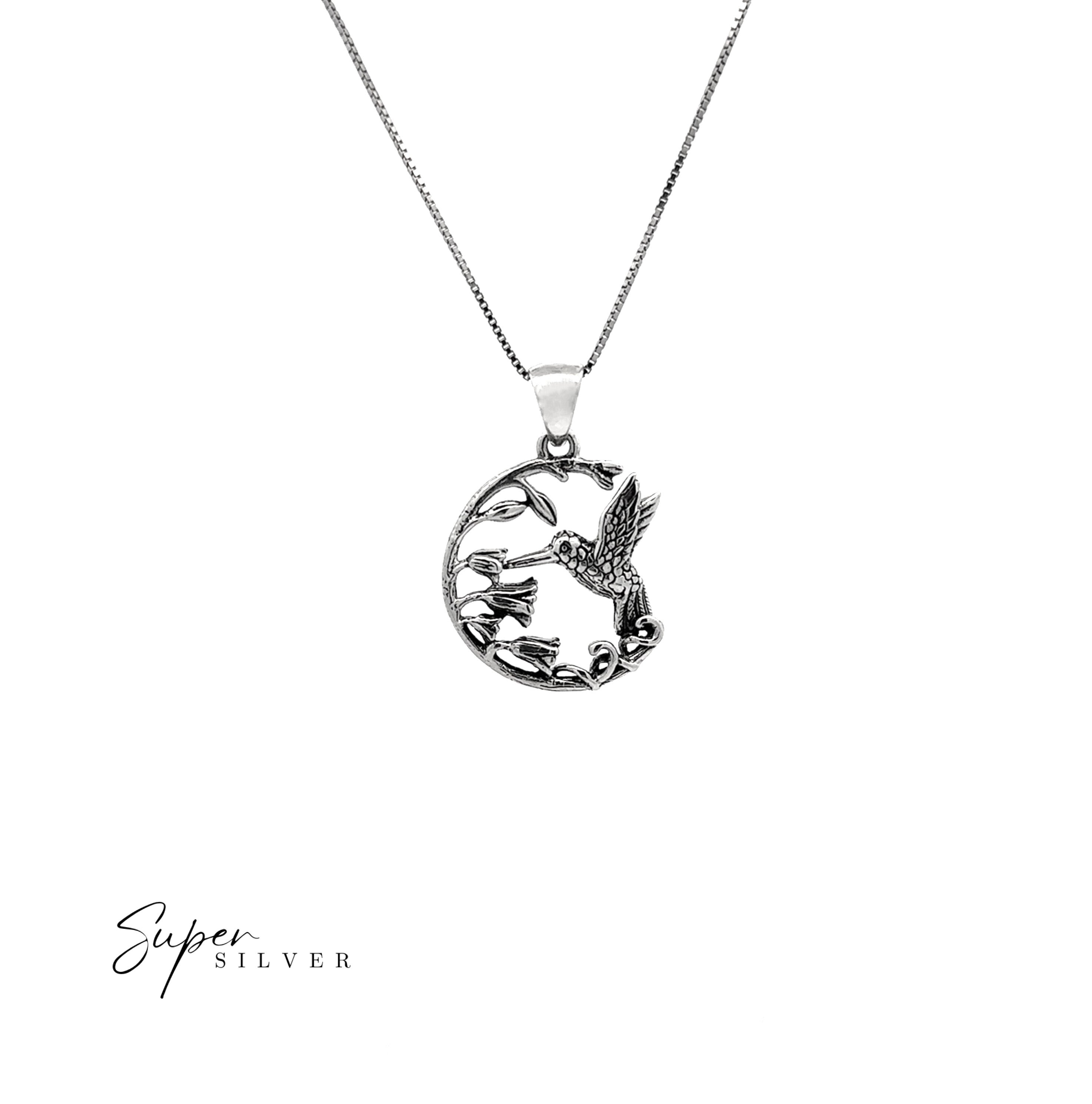 Pendentif Colibri Floral