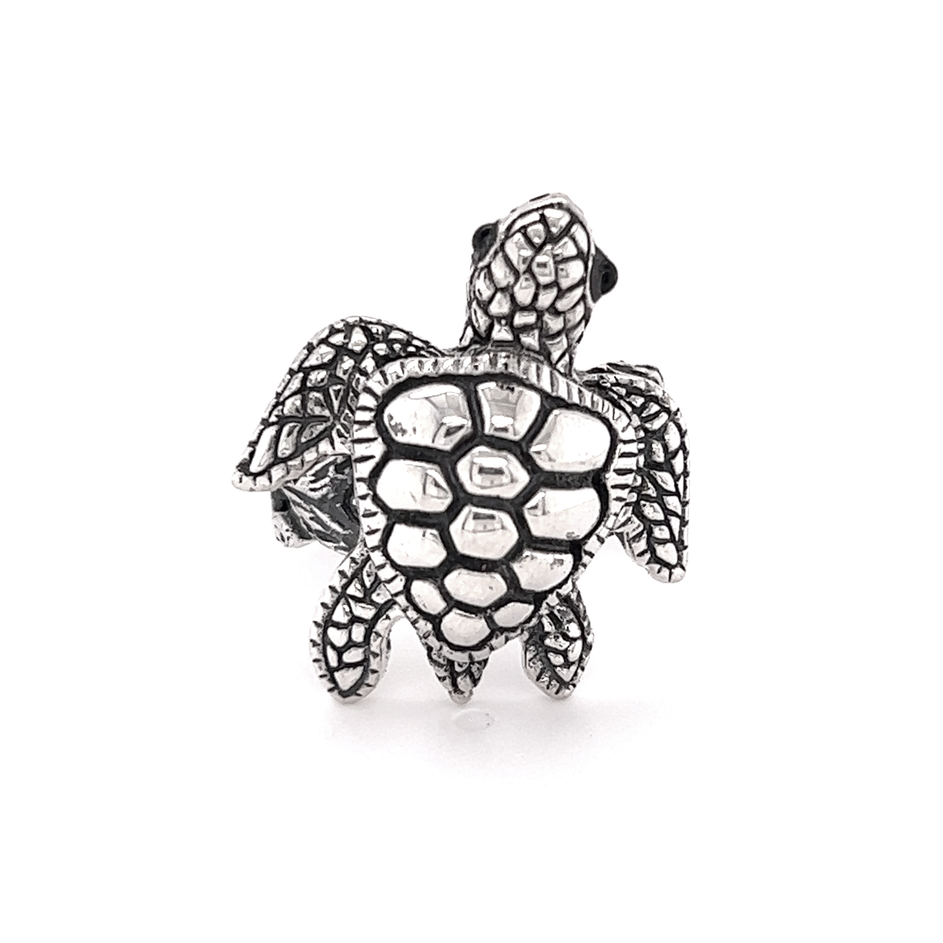 Sea Turtle Ring – Super Silver