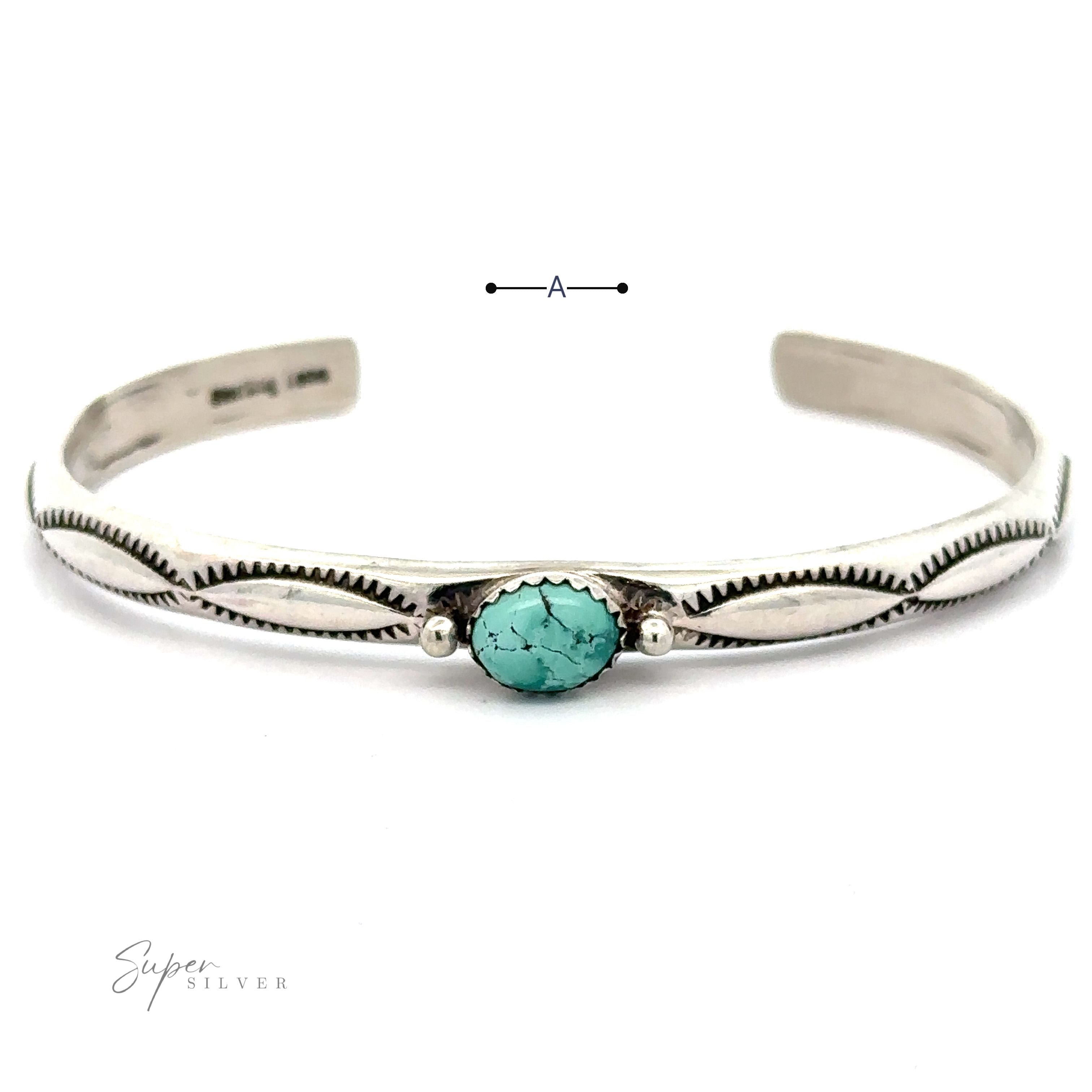 Stunning 925 Sterling Silver Turquoise Cuff buying Bracelet