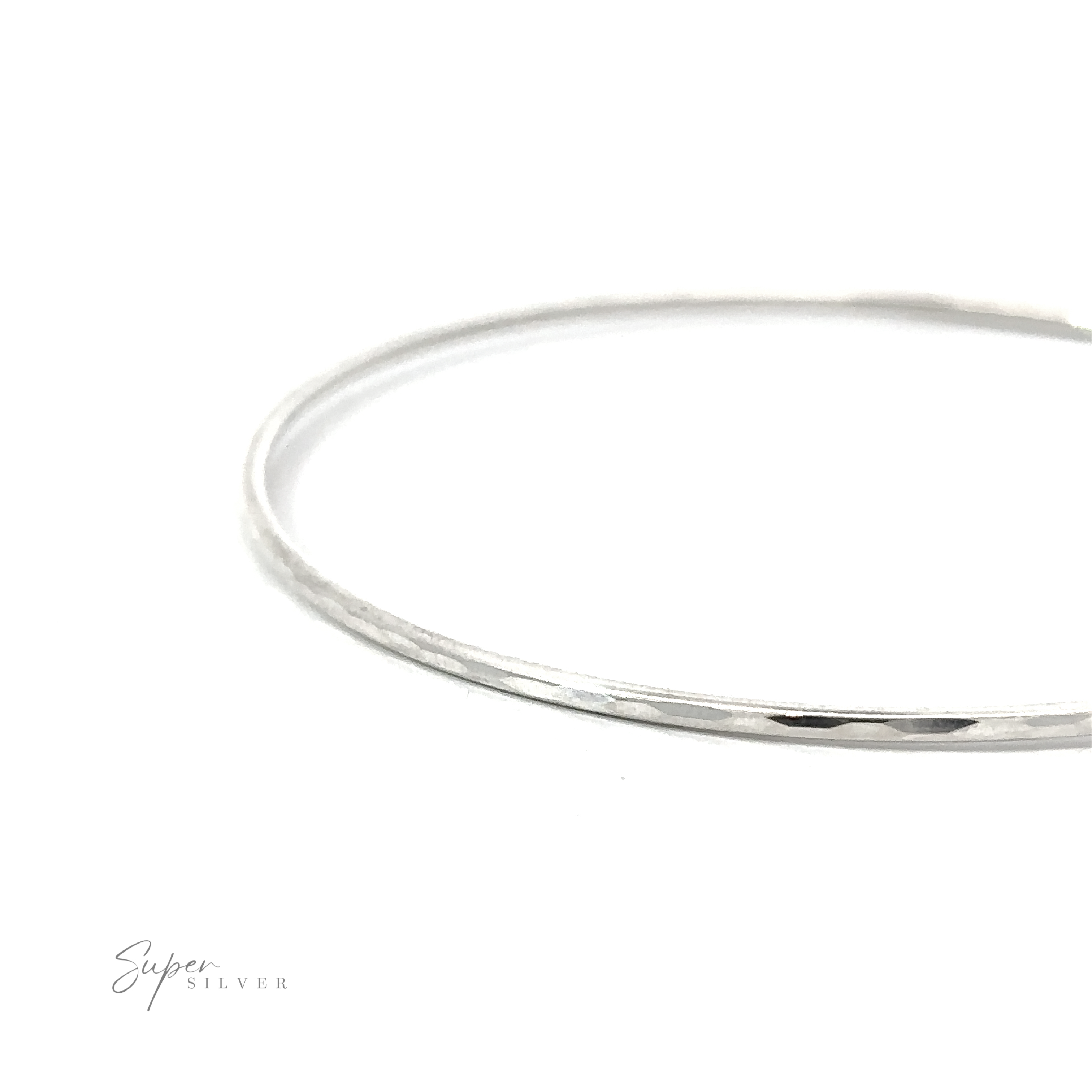 Elegant faceted bangle bracelet with a hammered finish.