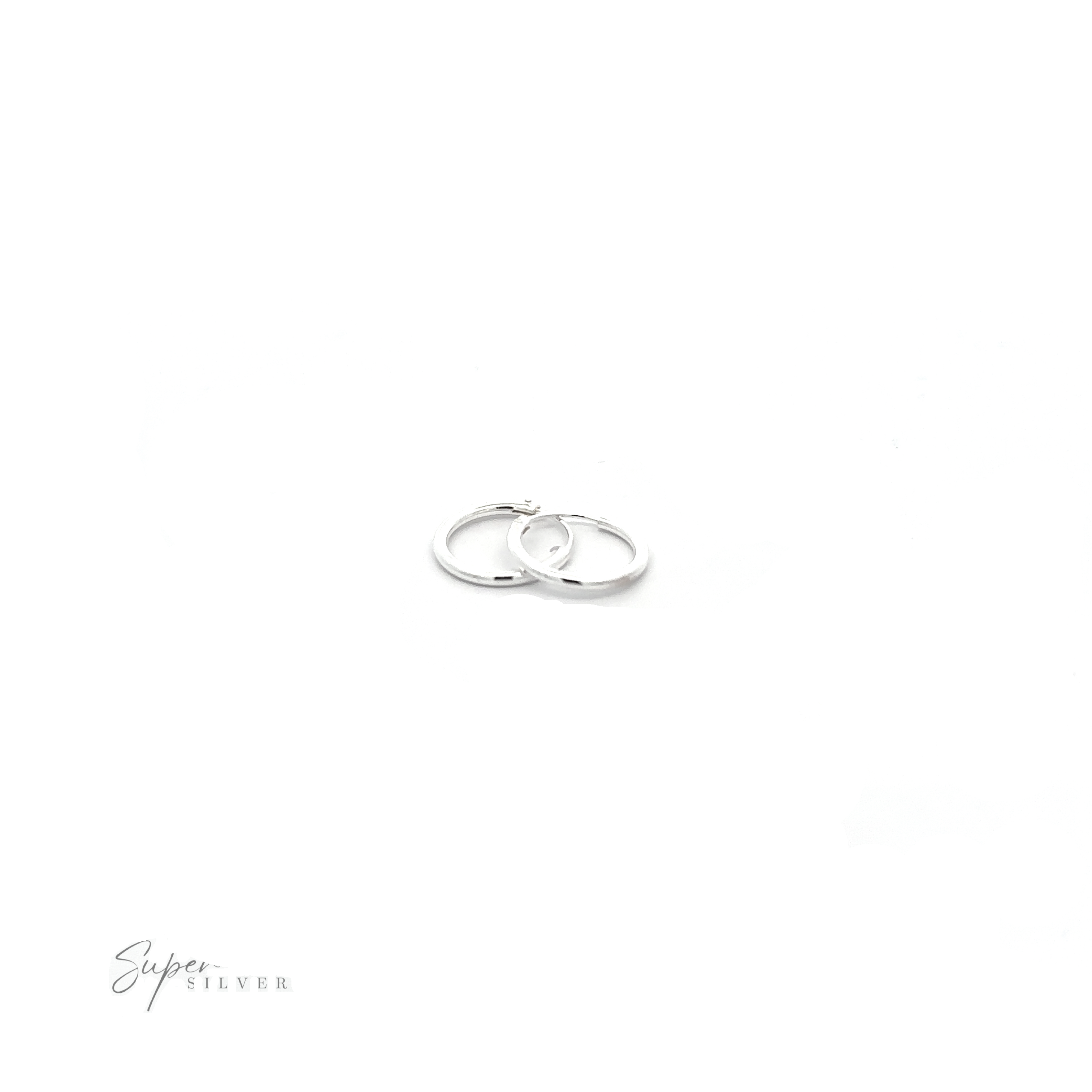 A versatile 1.5mm Infinity Hoops with a minimalist flair on a white background.