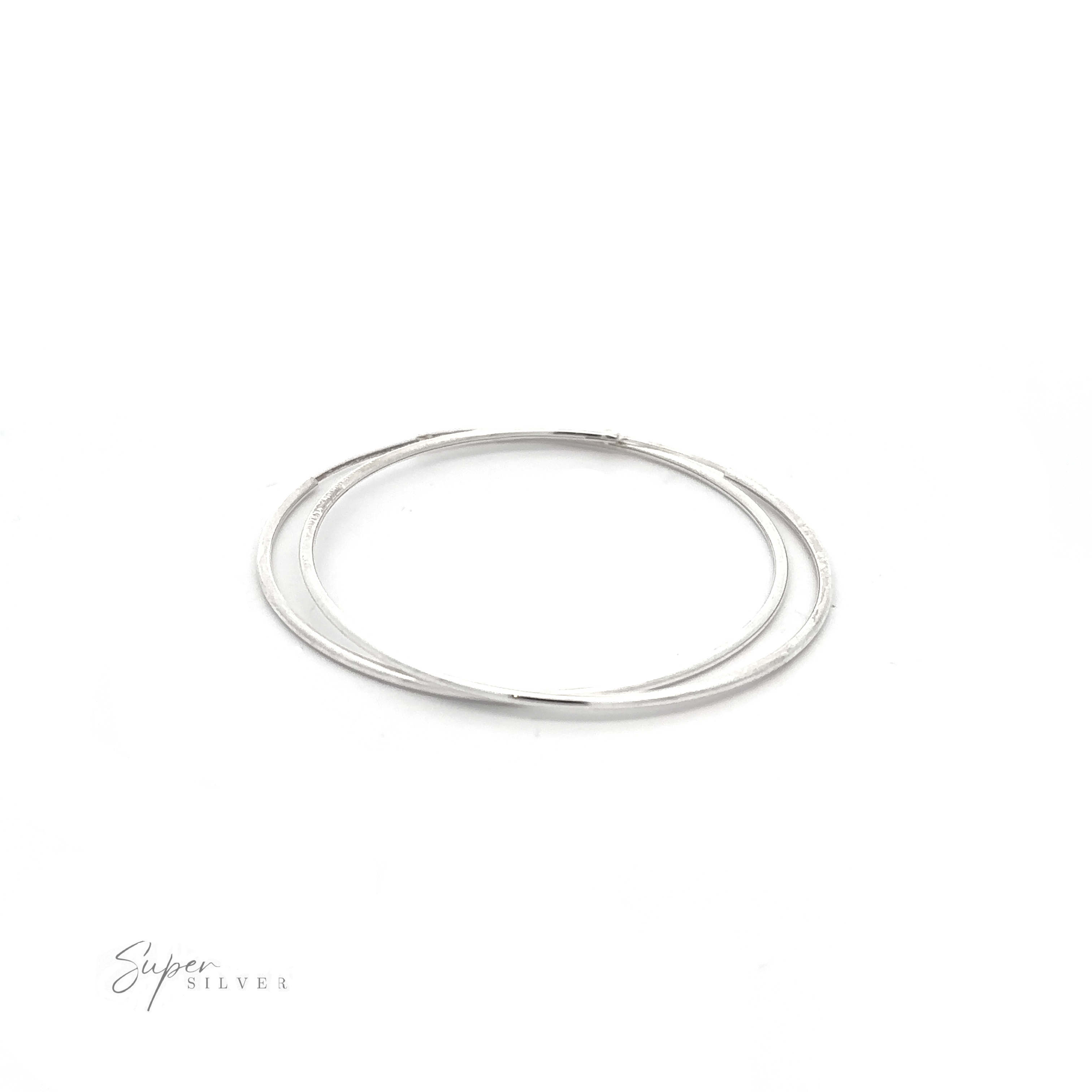 A pair of versatile 1.5mm Infinity Hoops with a minimalist flair on a white background.