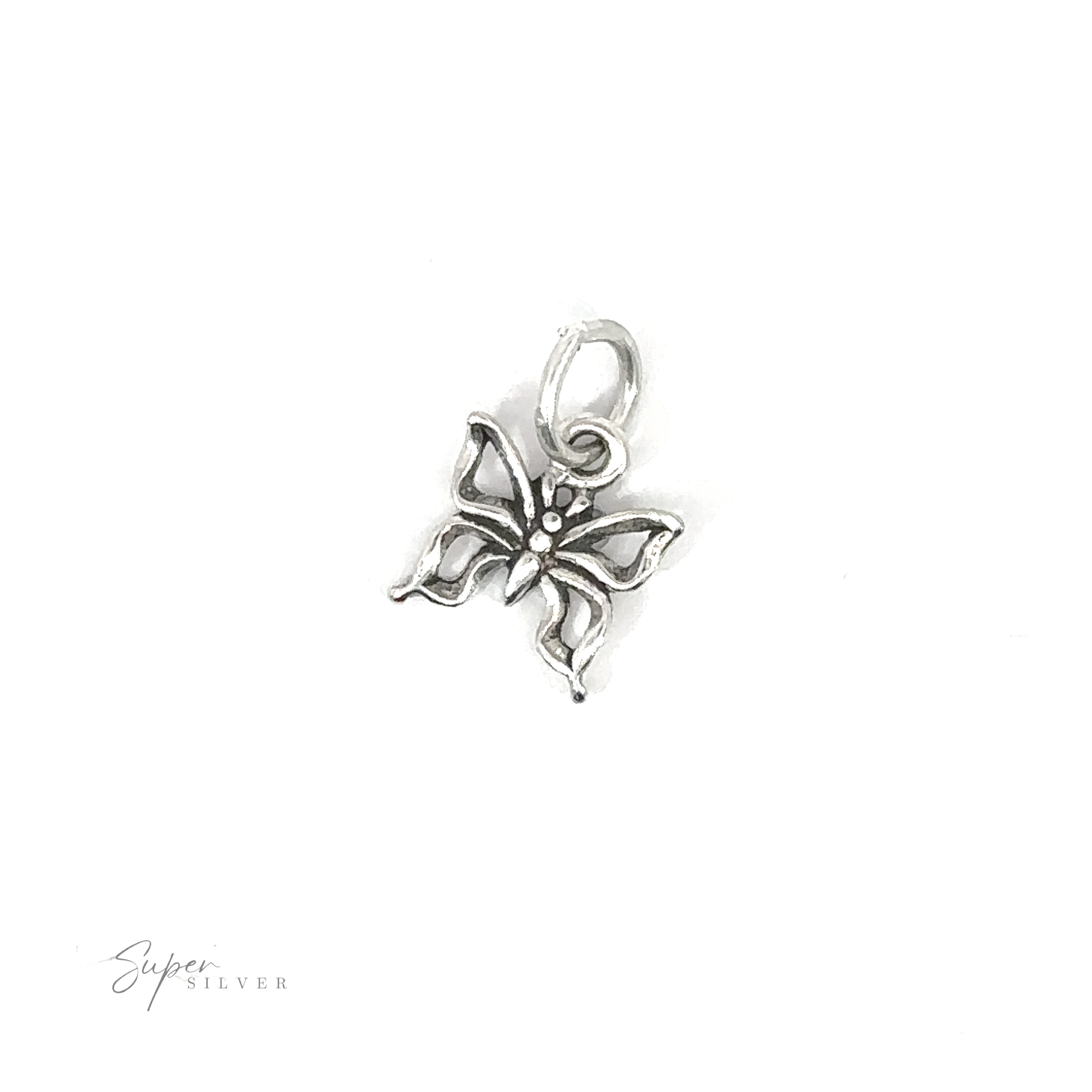 A Tiny Butterfly Charm on a white background.