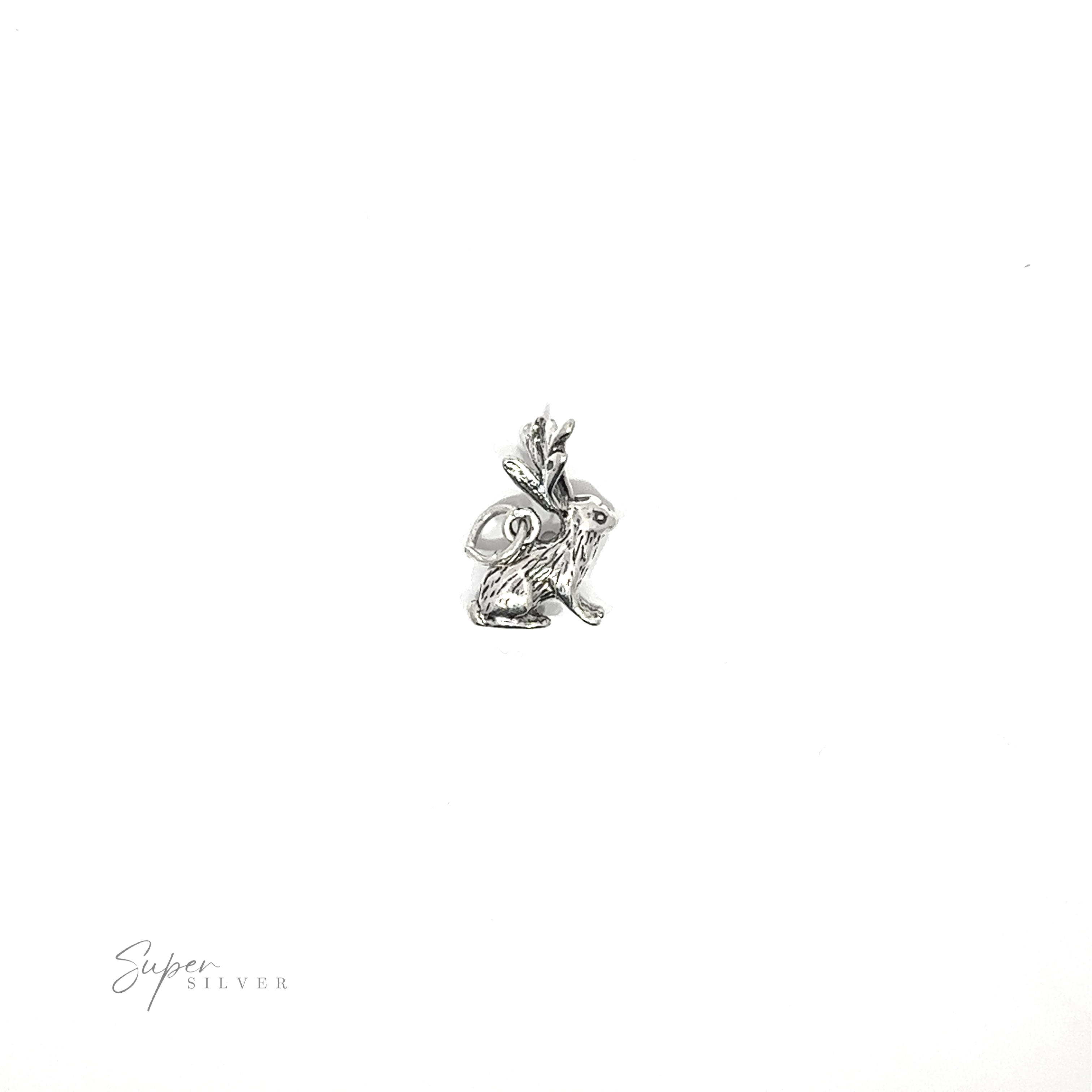 Jackalope Charm pendant on a white background.