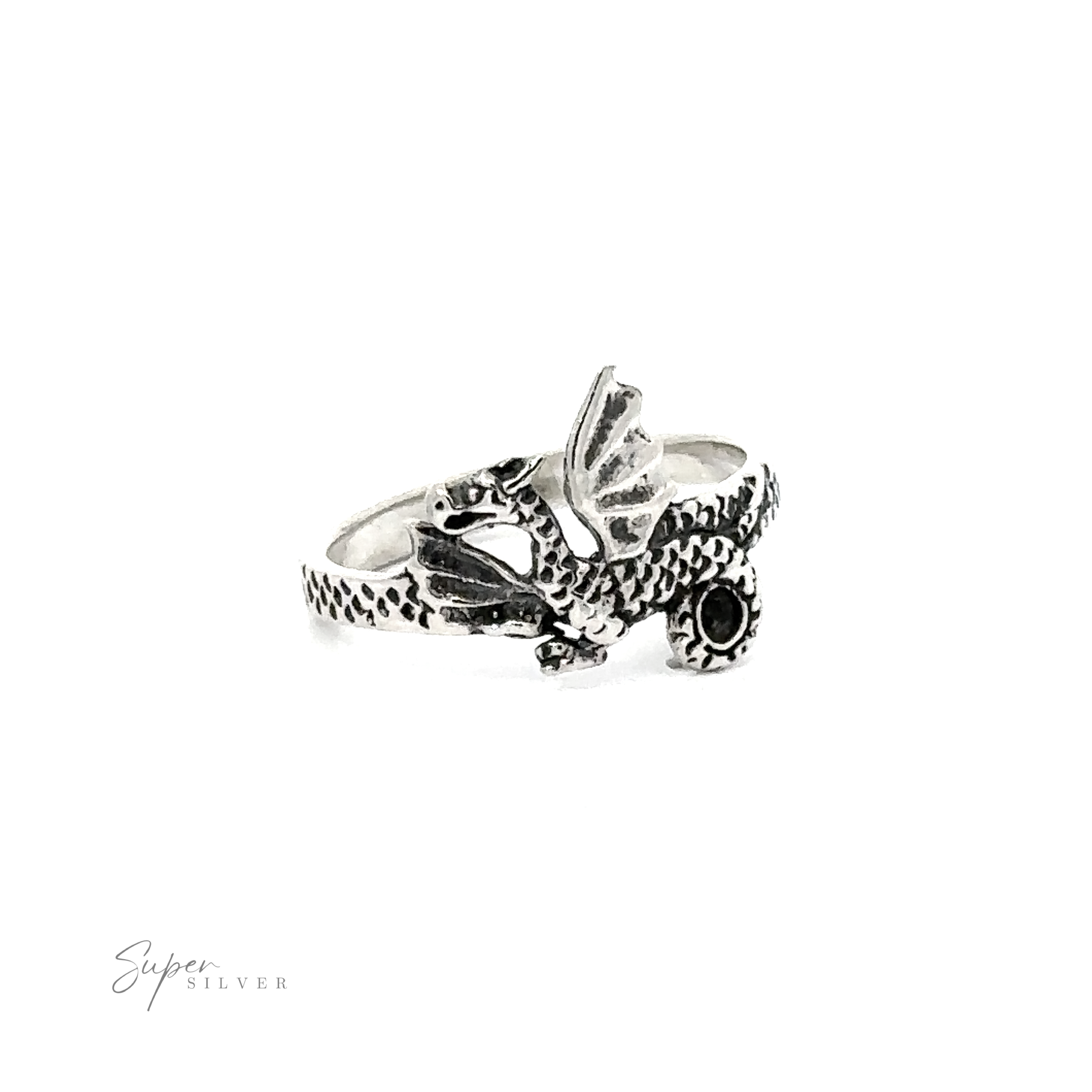 A Dragon Ring with intricate scale detail work, perfect for fantasy lovers.