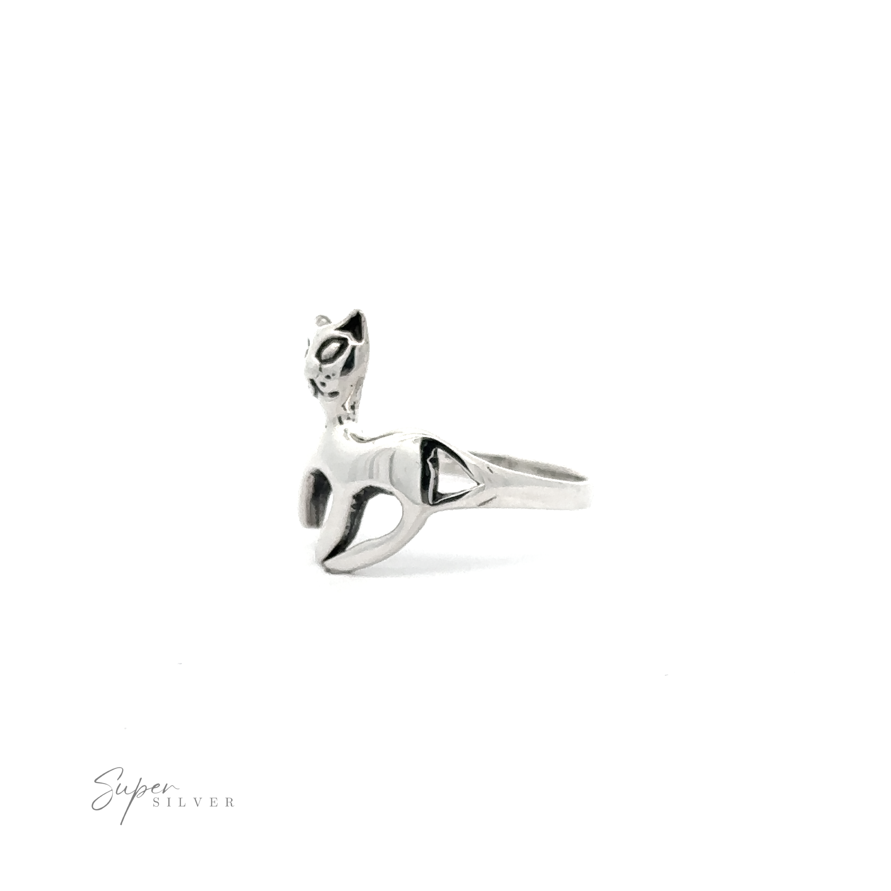 An adorable addition to your collection, this Silver Cat Ring is the perfect accessory for cat lovers.