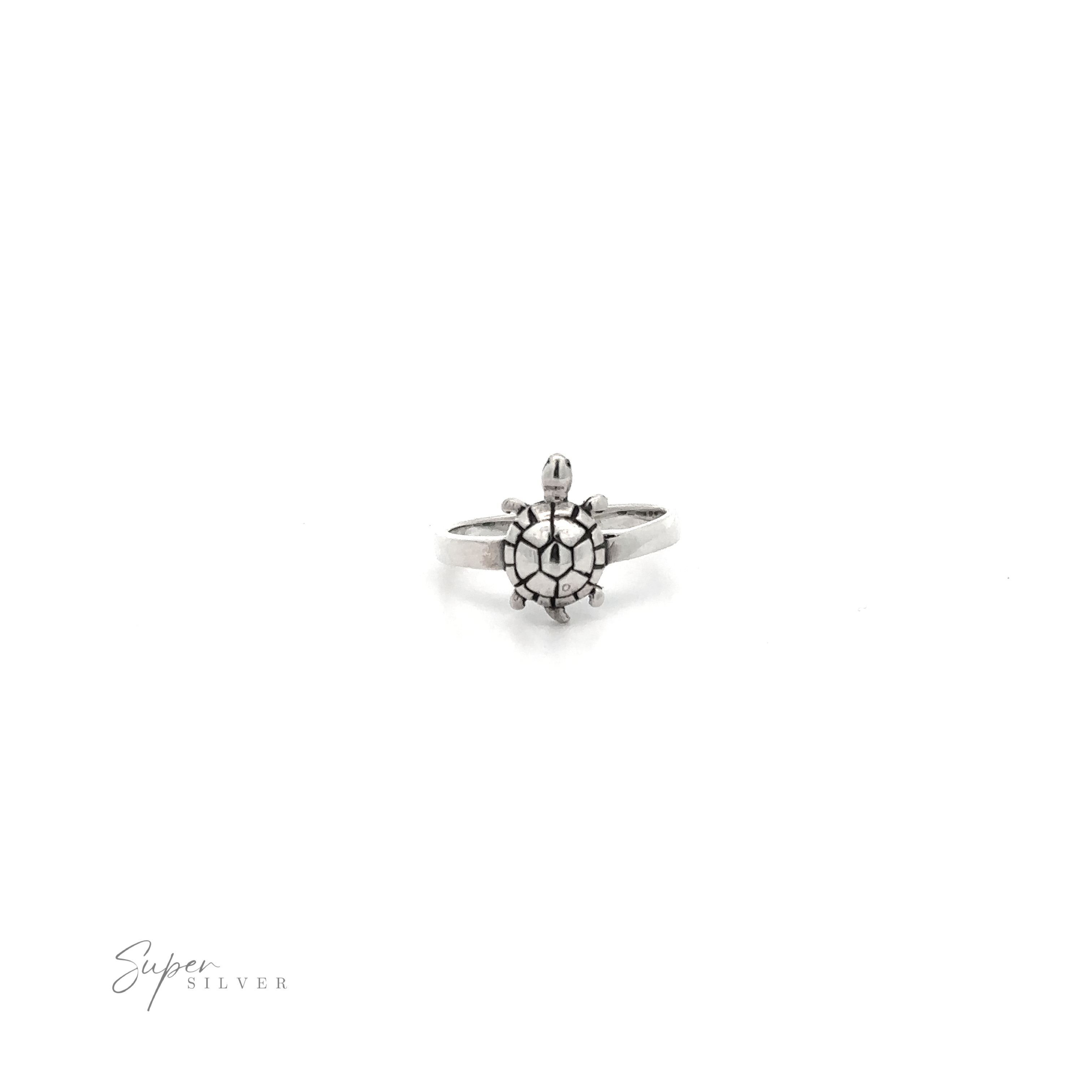 A cute turtle ring with a diamond in the center.