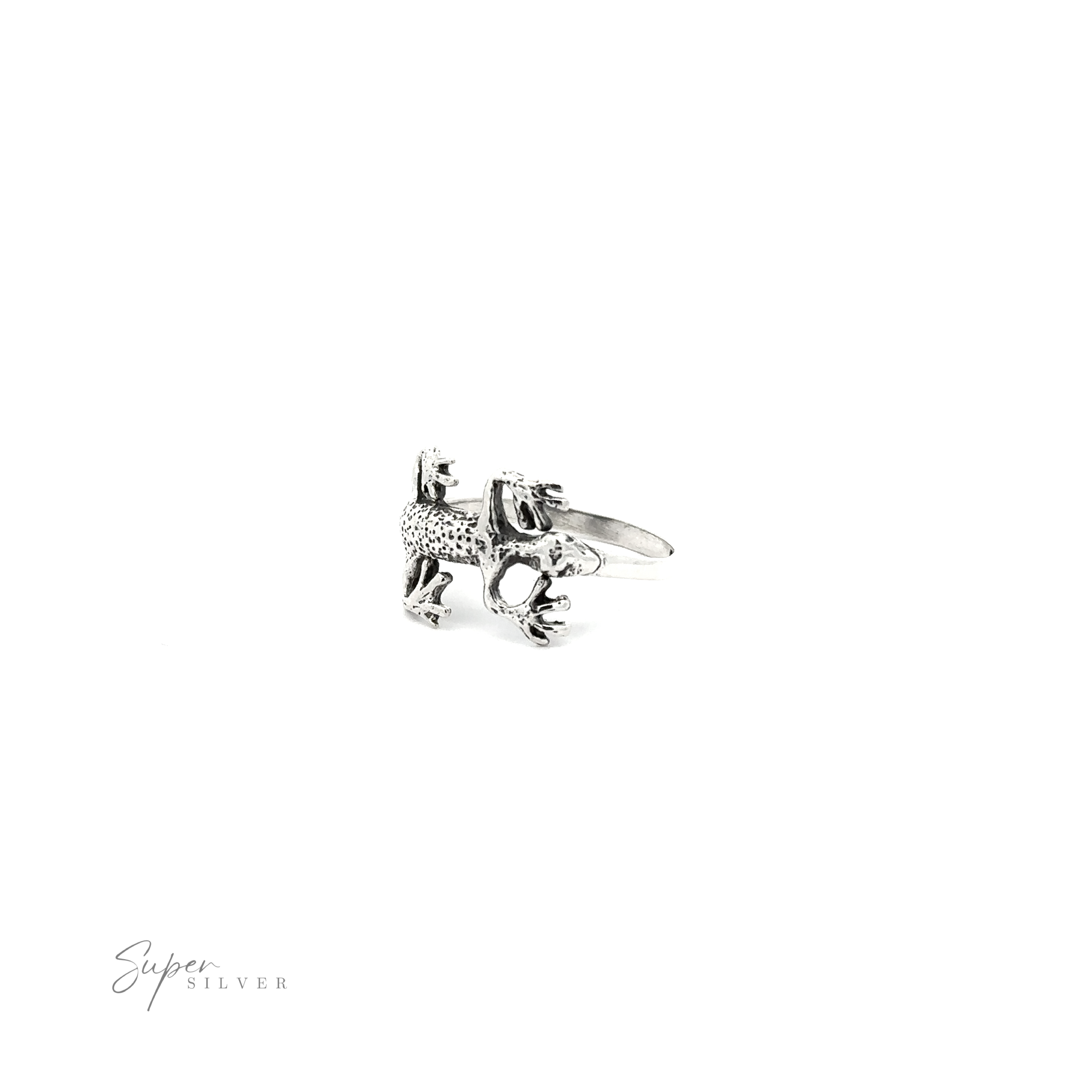 An everyday wear Lizard Ring with a wrap-around lizard design.