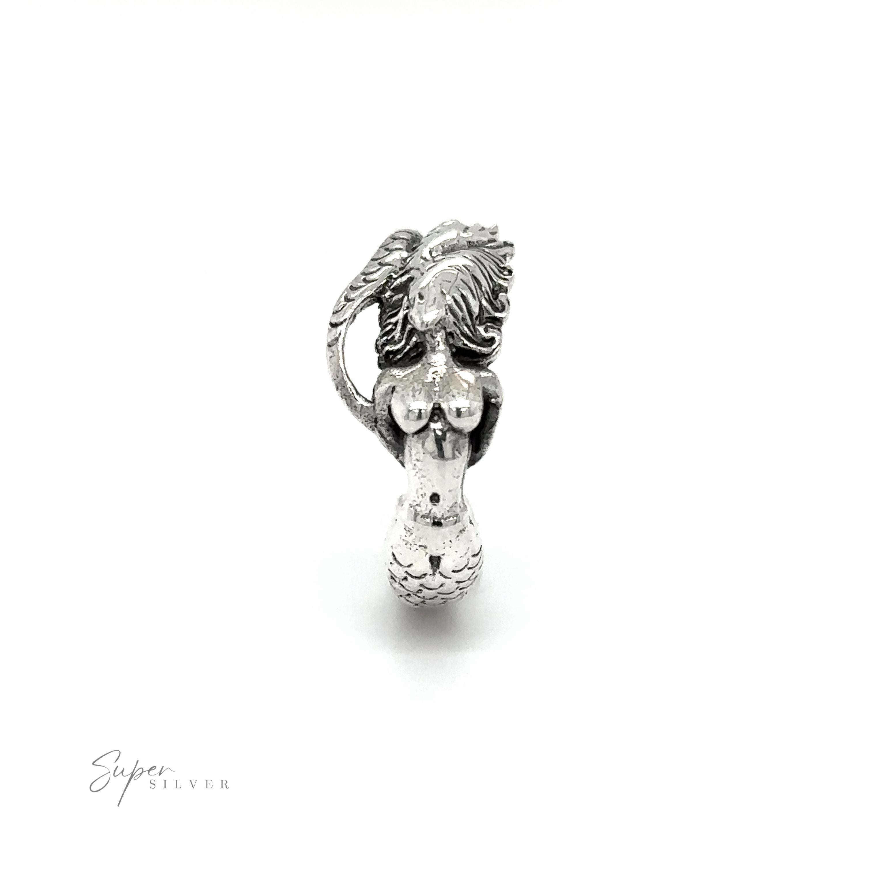 A enchanting Mermaid Ring with Swirly Tail, reminiscent of the ocean.
