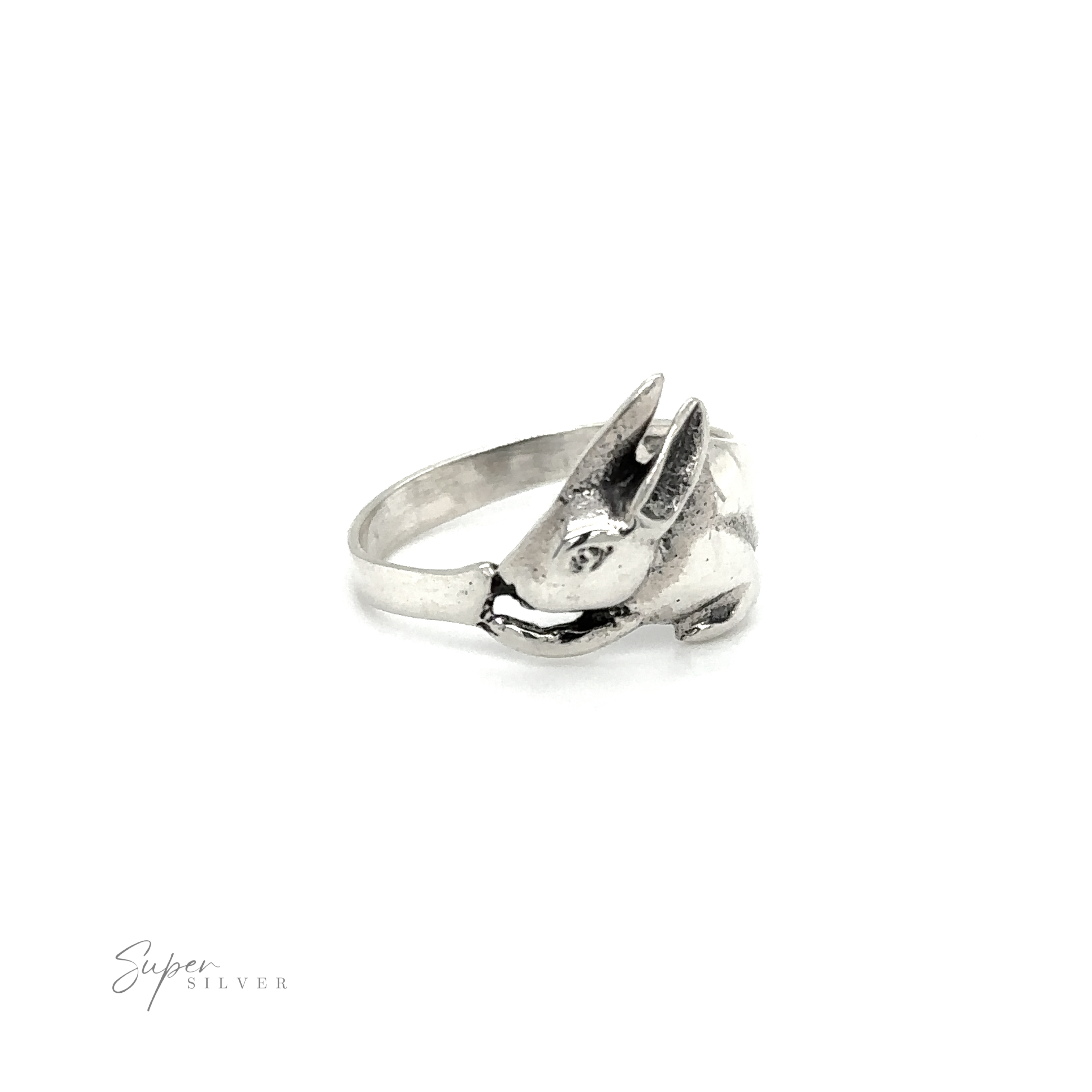 A whimsical silver Rabbit Ring, radiating innocence.