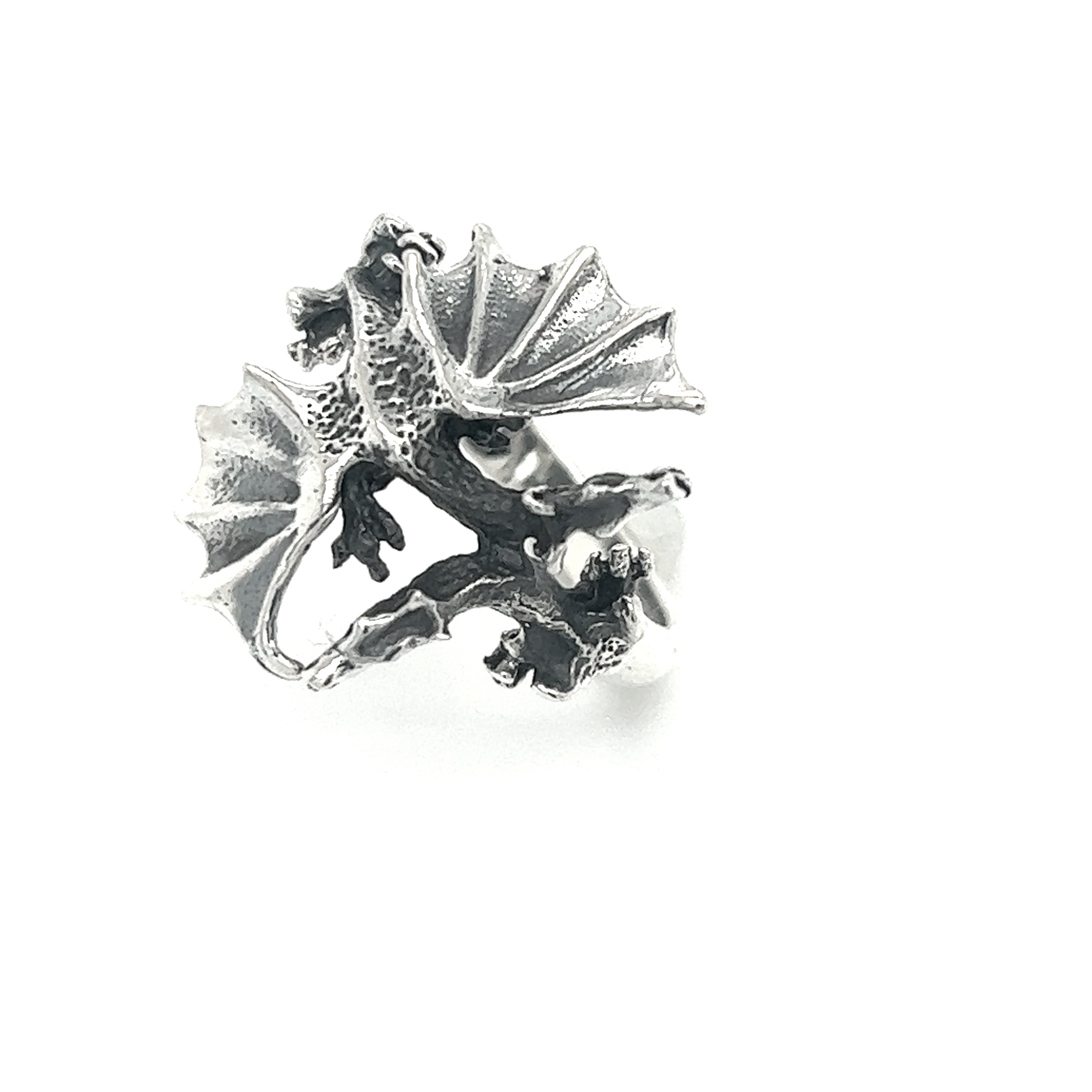A mens Double Dragon Ring.