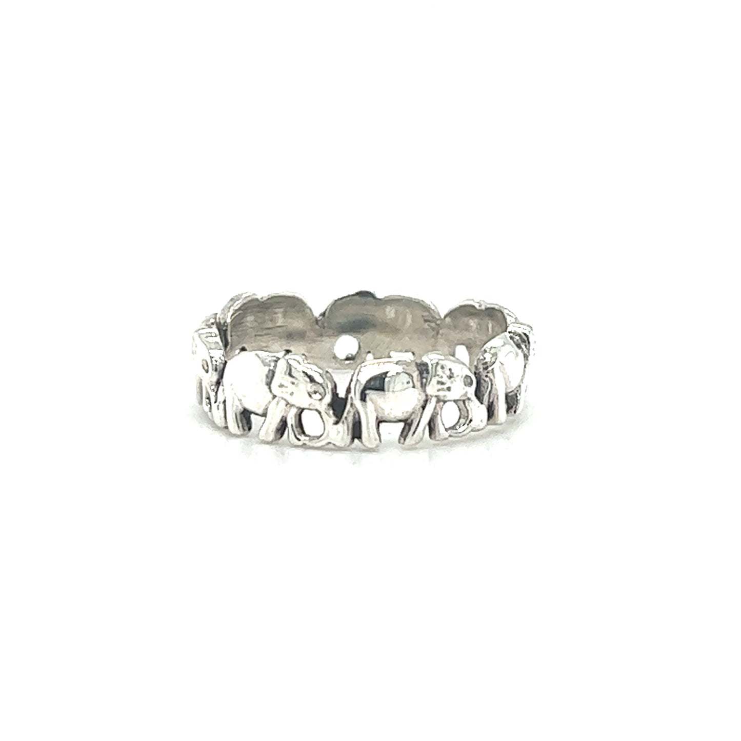A stunning Charming Elephant Band from Super Silver symbolizing family bonds and unity.