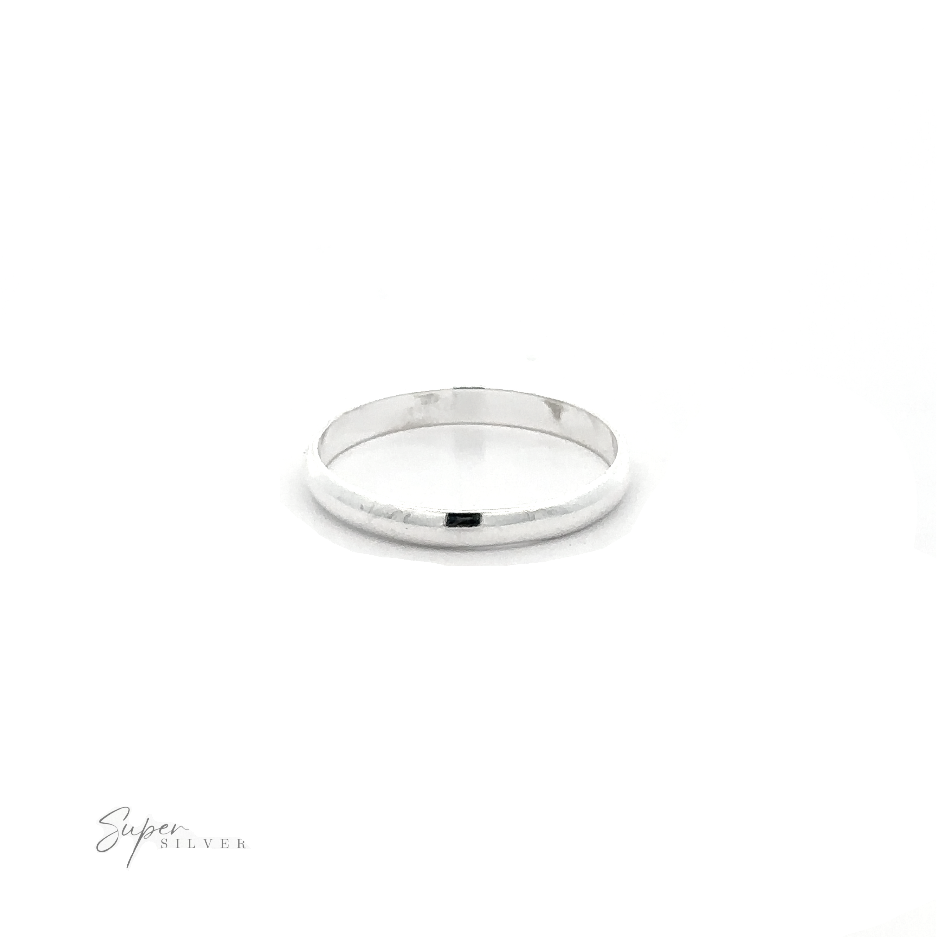 A 2.5mm Plain Band ring on a white background.