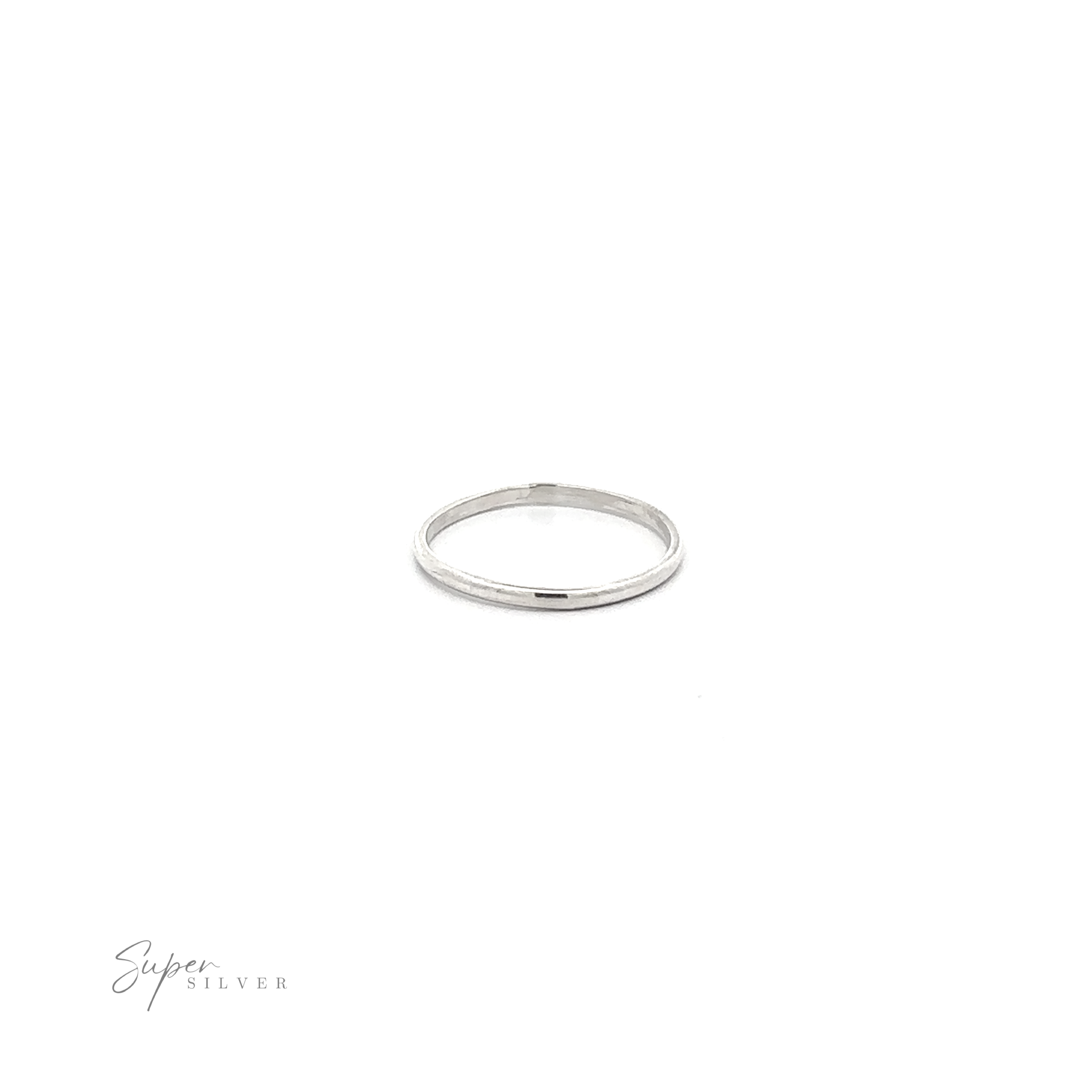 A small 1.5mm Plain Band stacking ring on a white background.