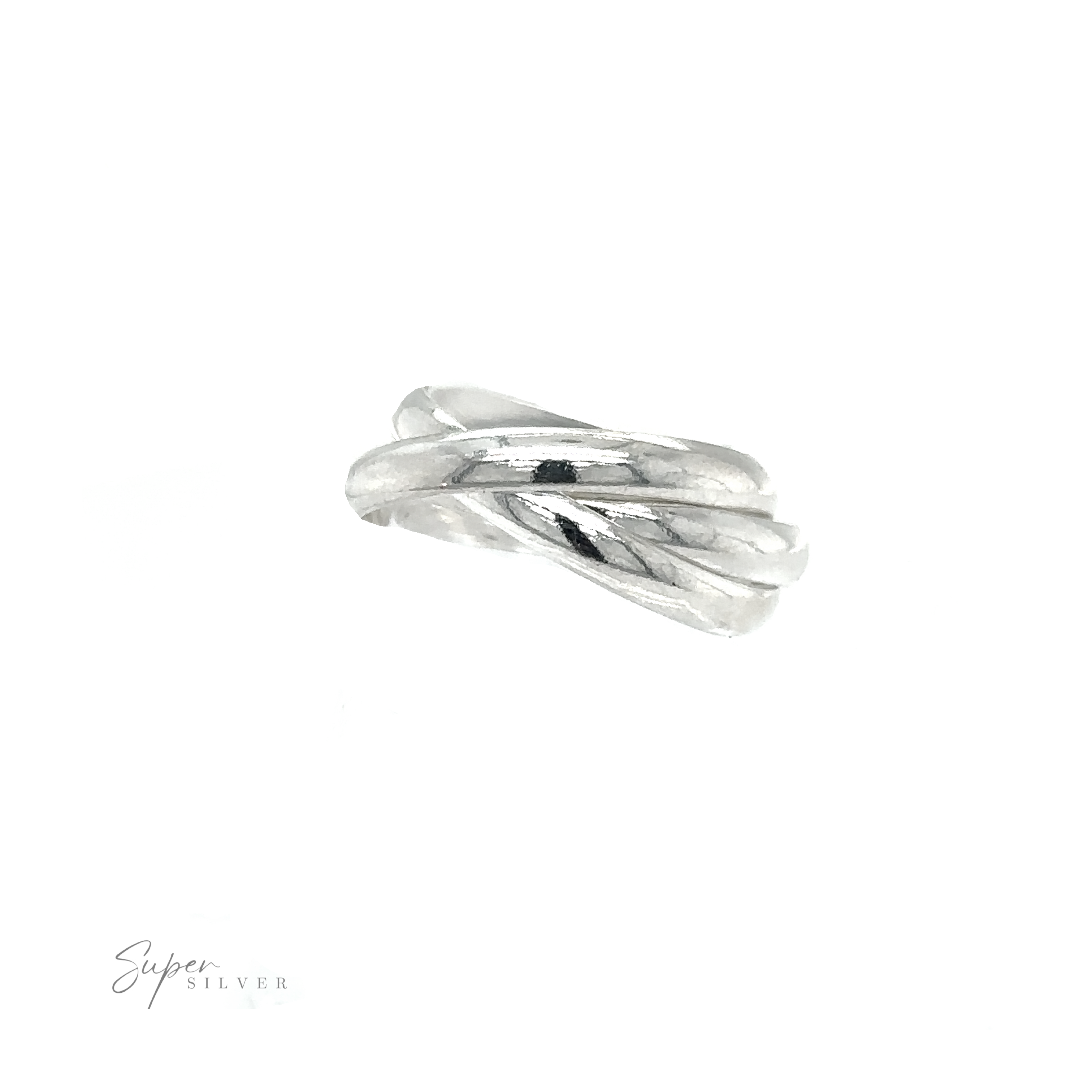 A Three Ring Rolling Bands with a twisted design, representing devotion through symbolism.
