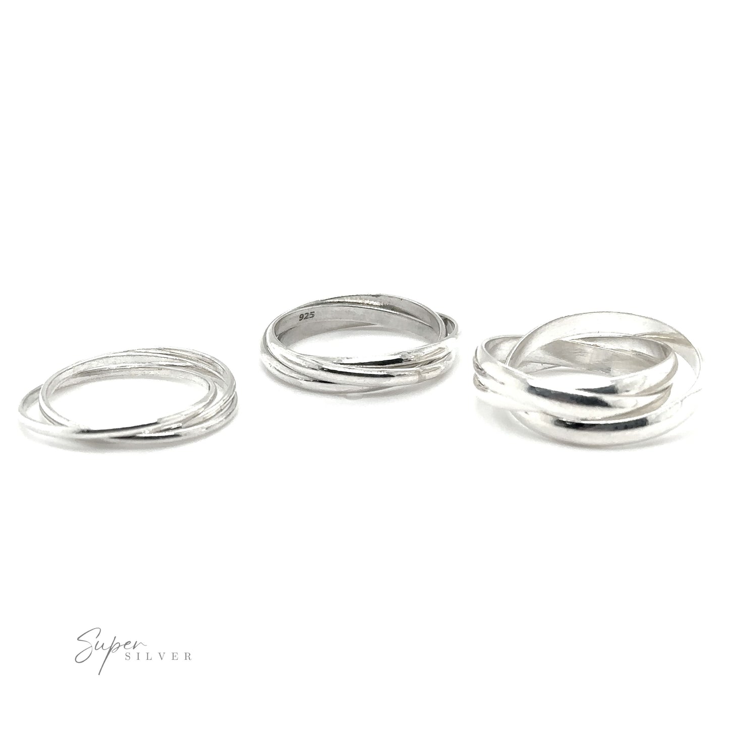 
                  
                    Three Three Ring Rolling Bands, with symbolism, on a white background.
                  
                